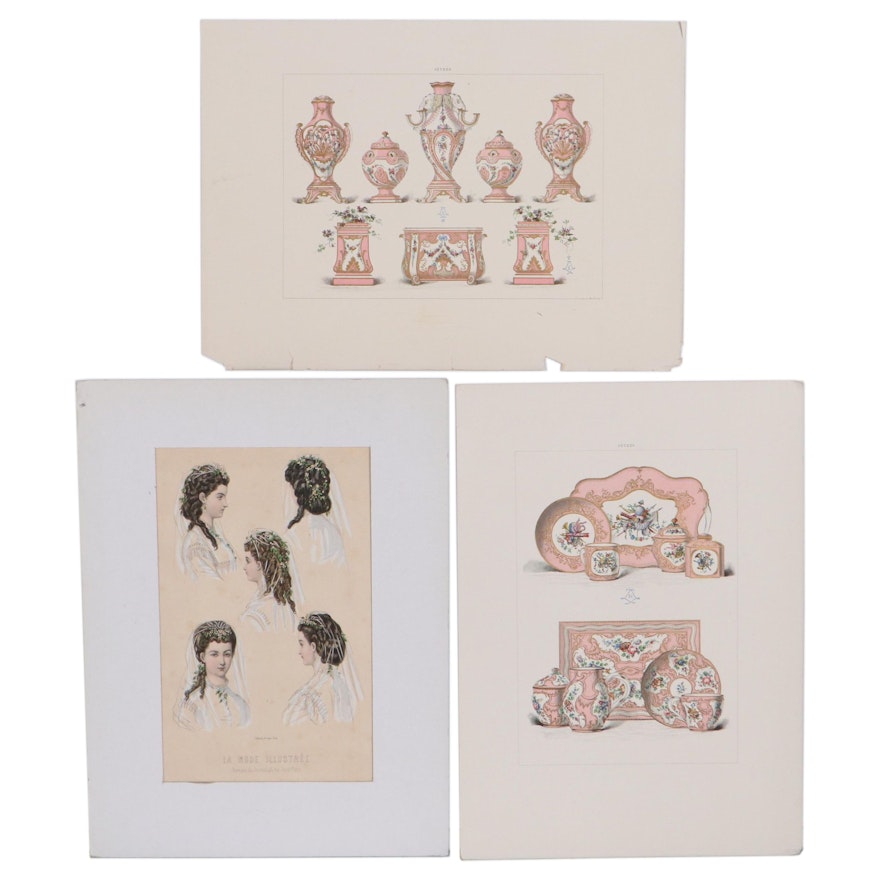 Hand-Colored Lithograph and Chromolithographs, Early 20th Century