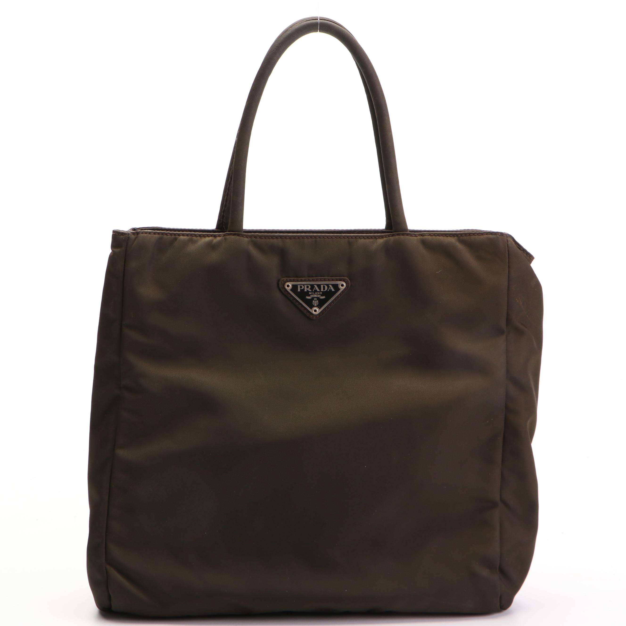 Prada Mini Tote in Brown Tessuto Nylon