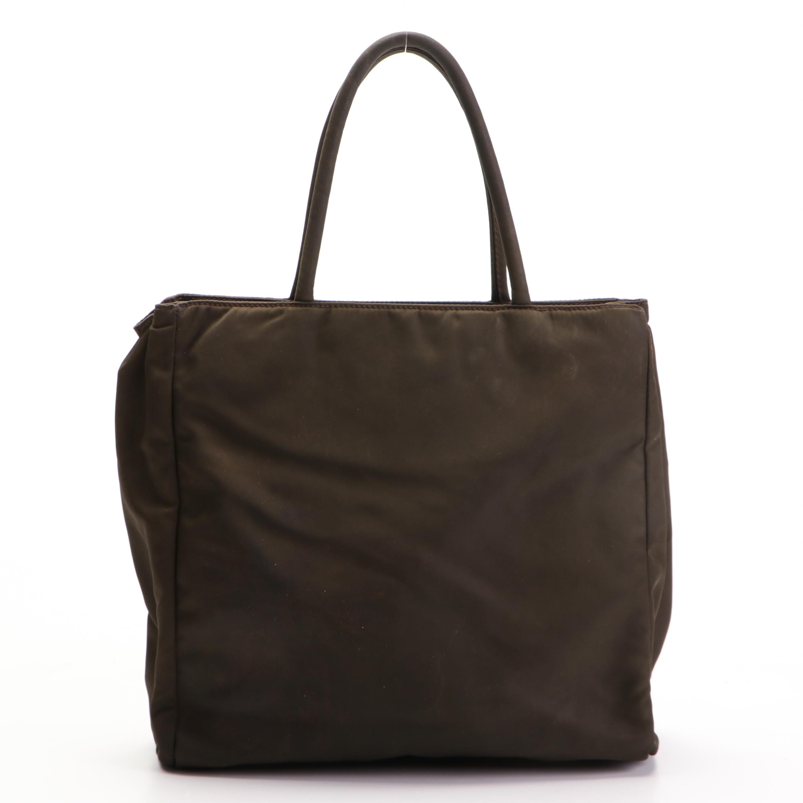 Prada Mini Tote in Brown Tessuto Nylon