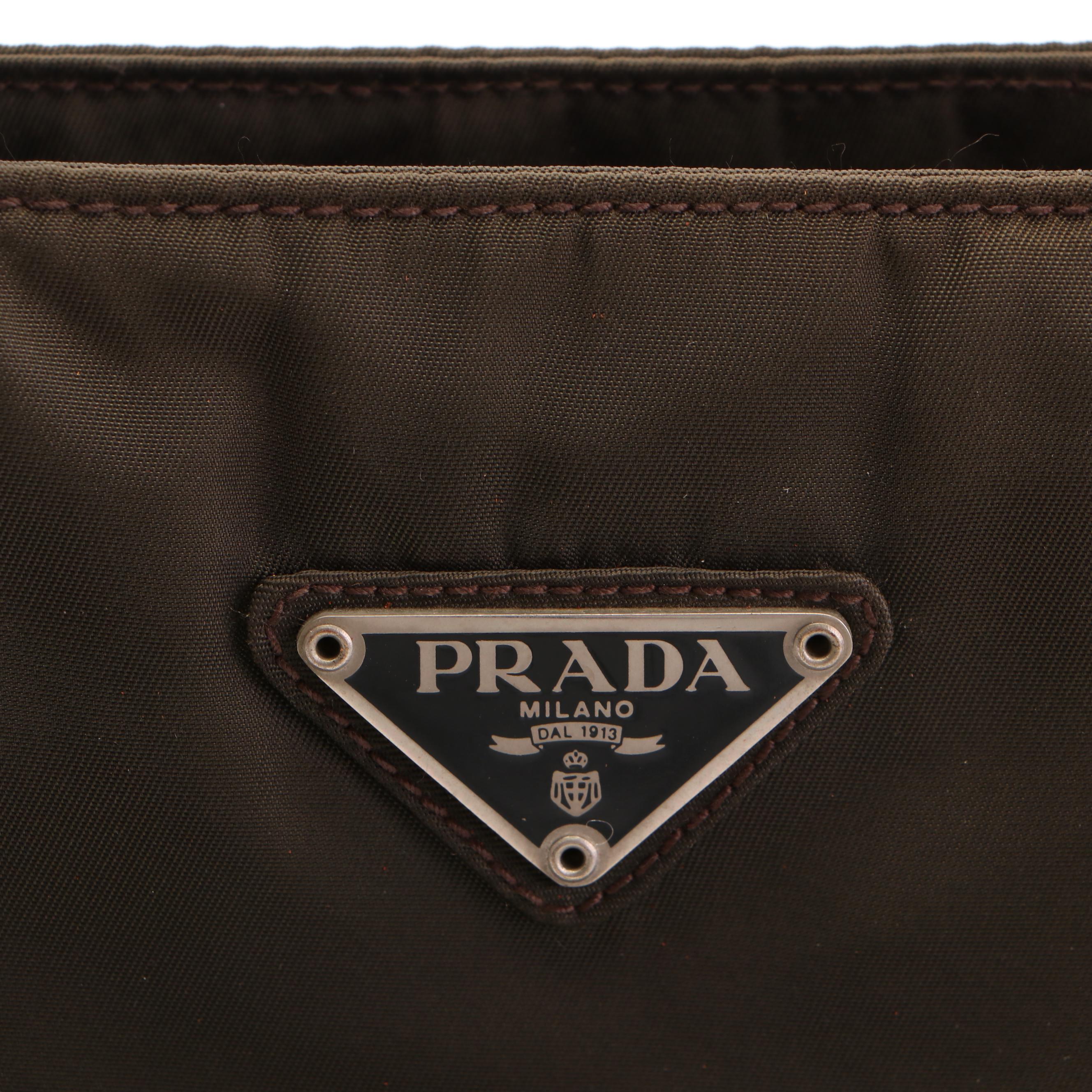 Prada Mini Tote in Brown Tessuto Nylon