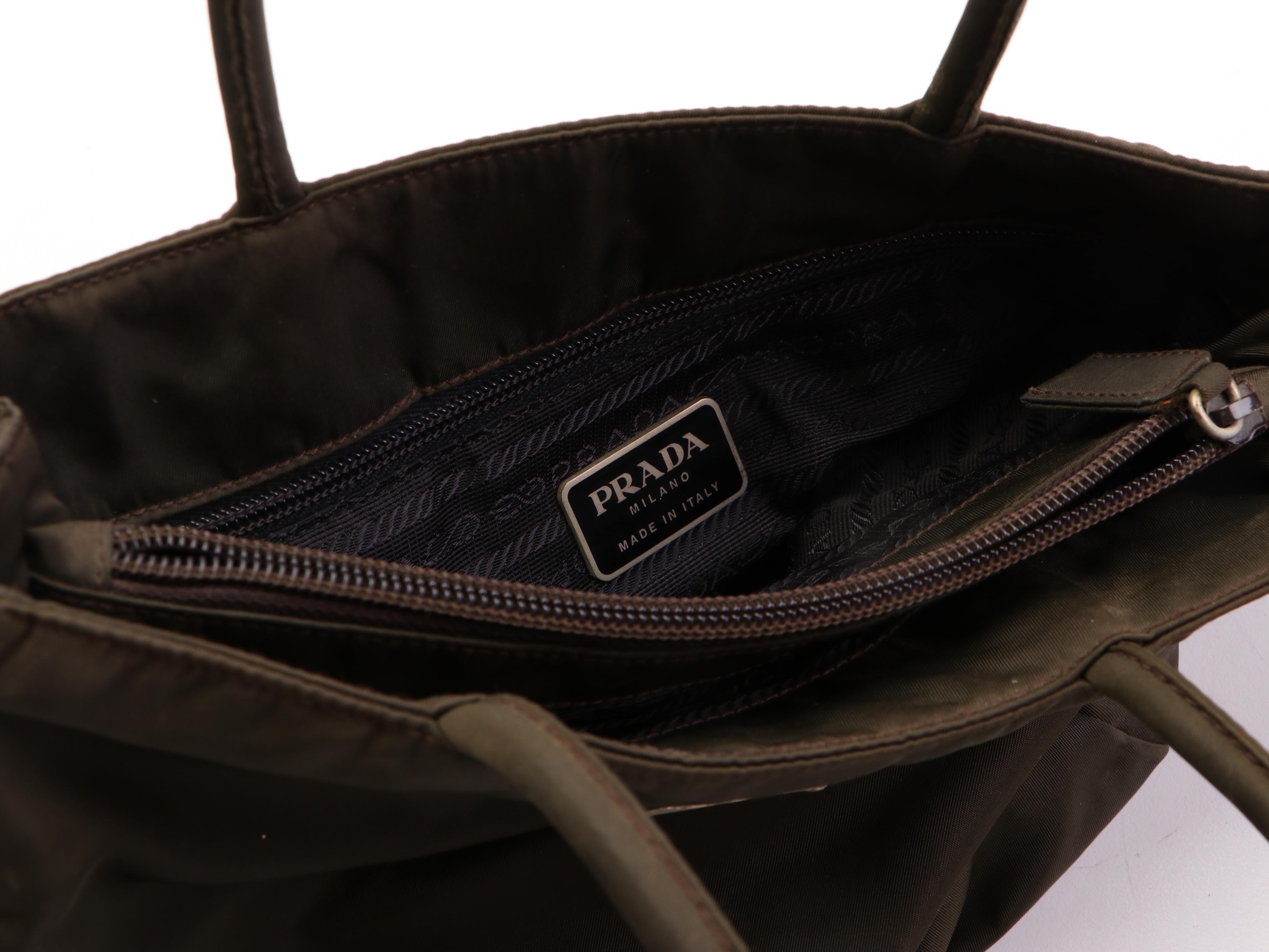 Prada Mini Tote in Brown Tessuto Nylon