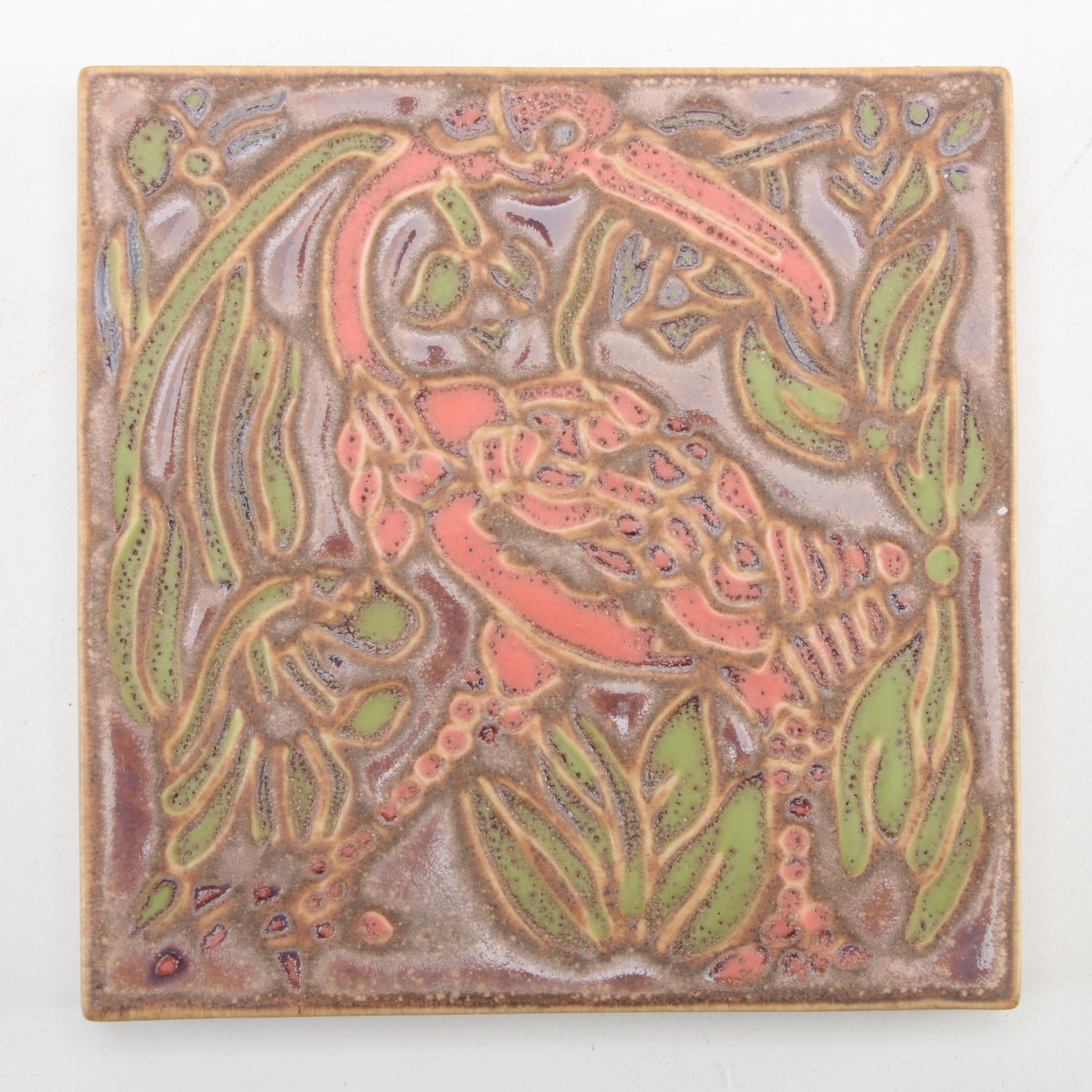 Rookwood Pottery "Guinevere" and "Figaro" Faïence Tiles and Signed Rookwood Tile