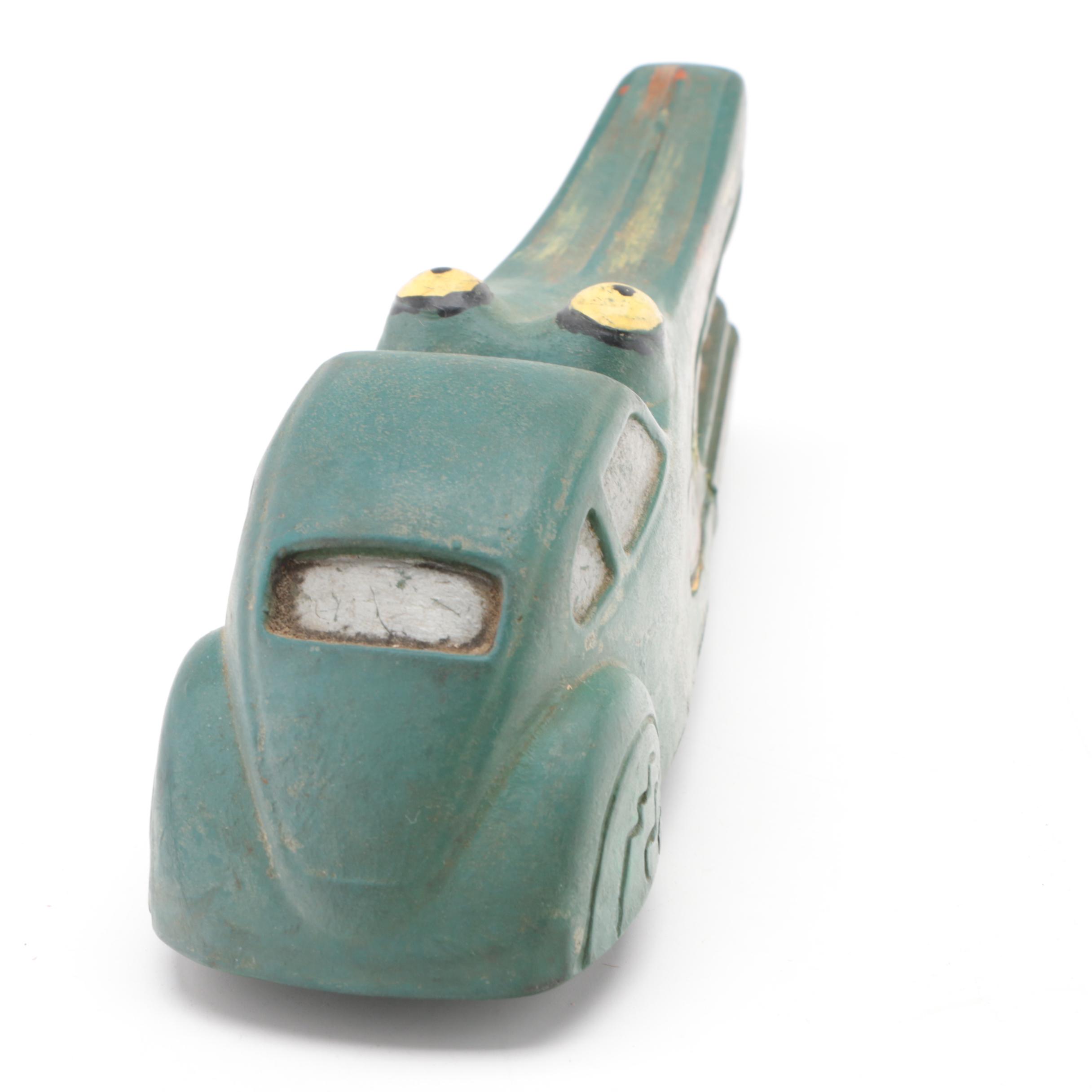 Schmid Brothers and Other Toy Music Red Baron, Push Alligator and Dog Figurine