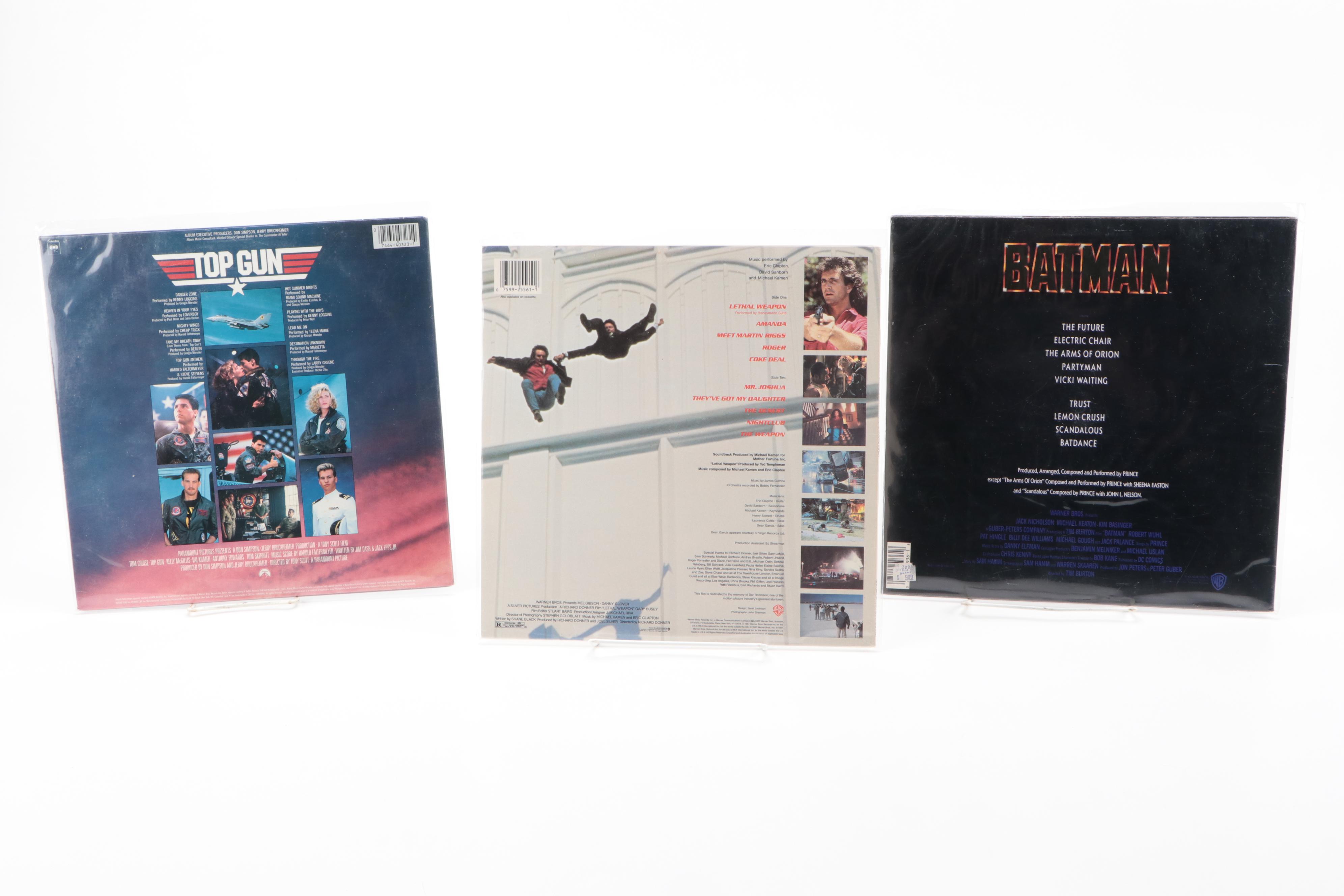 Signed "Batman", "Top Gun" and "Lethal Weapon" 80s Soundtrack Records