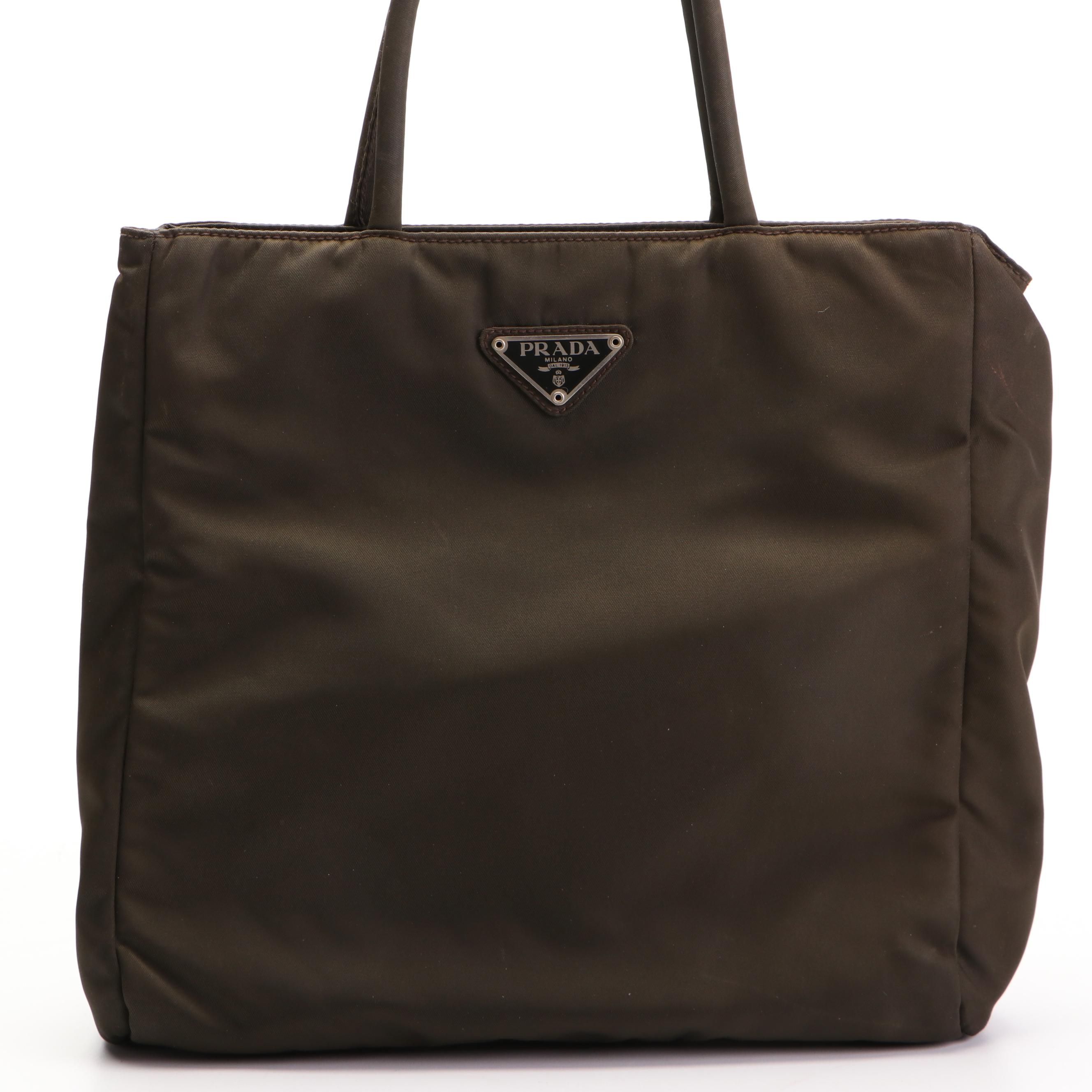 Prada Mini Tote in Brown Tessuto Nylon