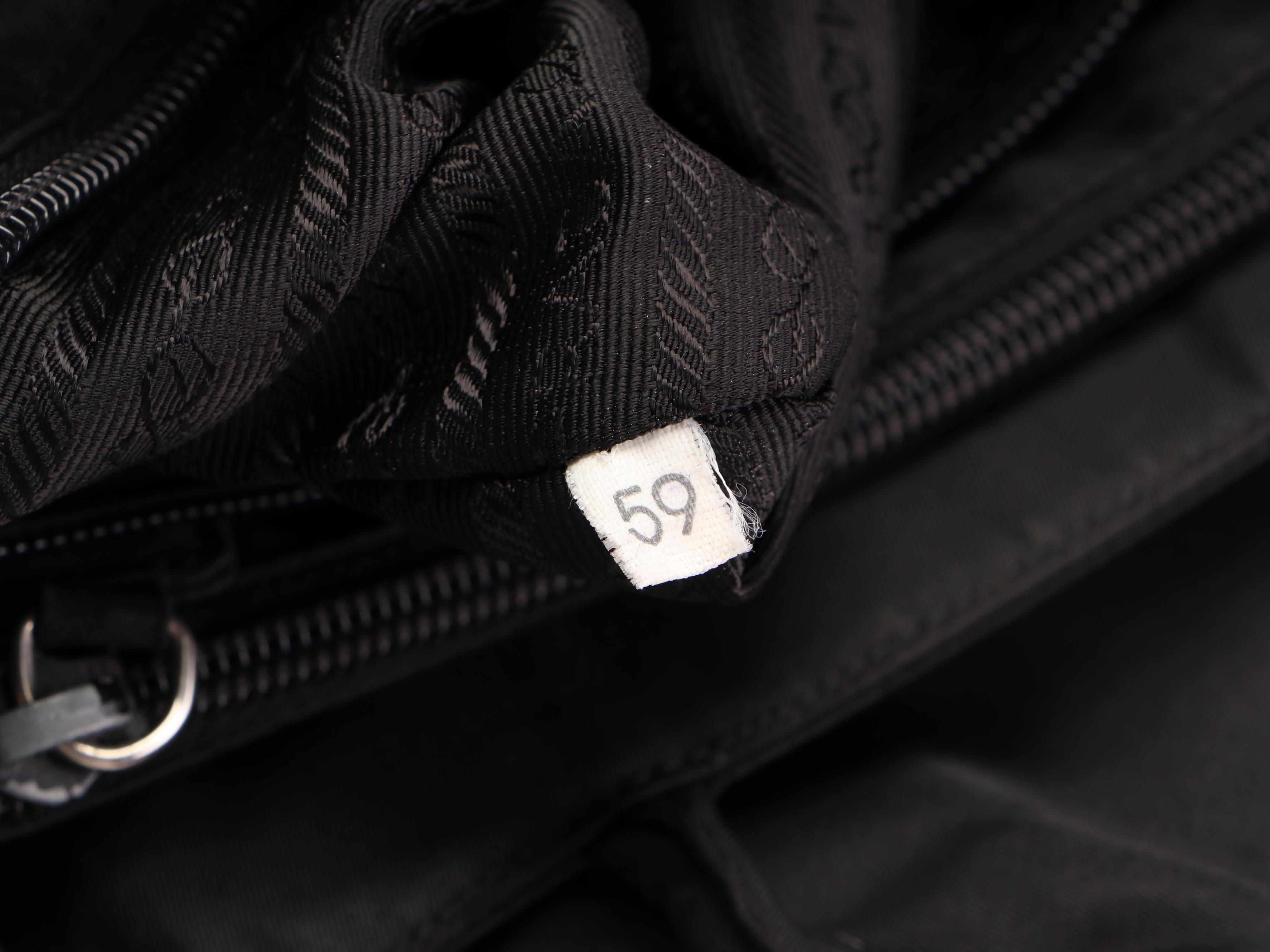 Prada Small Shoulder Tote in Black Nylon