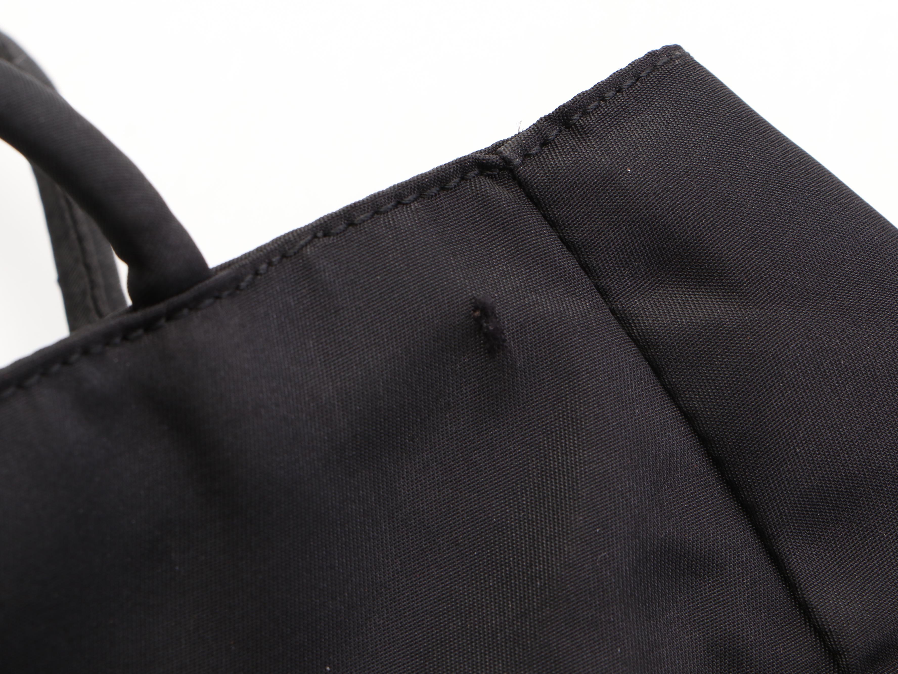 Prada Small Shoulder Tote in Black Nylon
