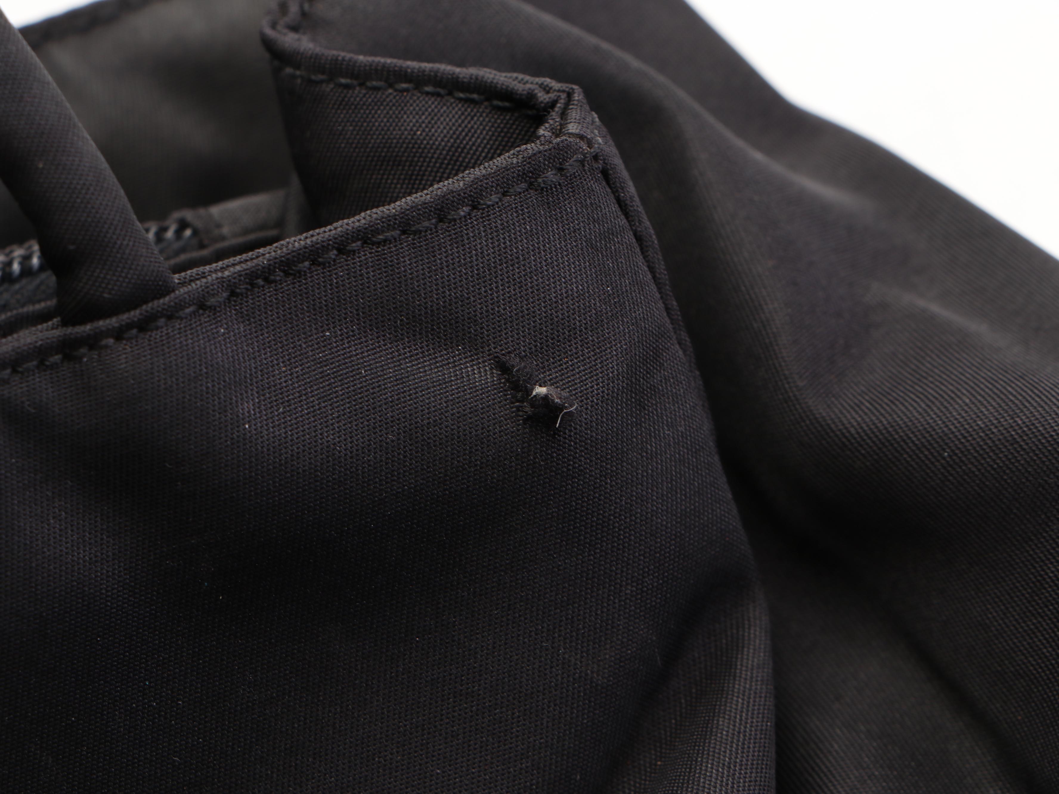 Prada Small Shoulder Tote in Black Nylon