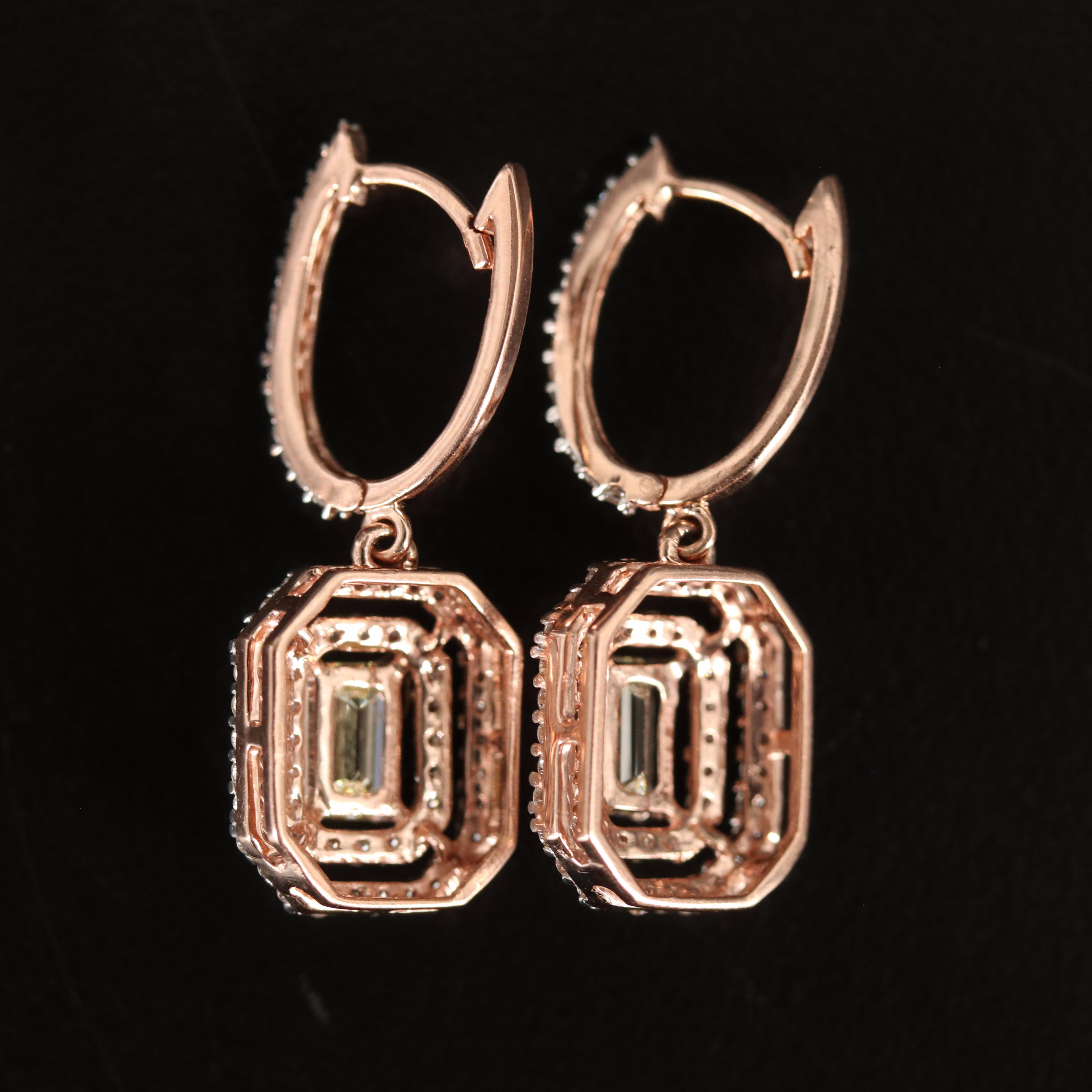 14K Diamond Earrings with 1.03 CTW Diamond Centers