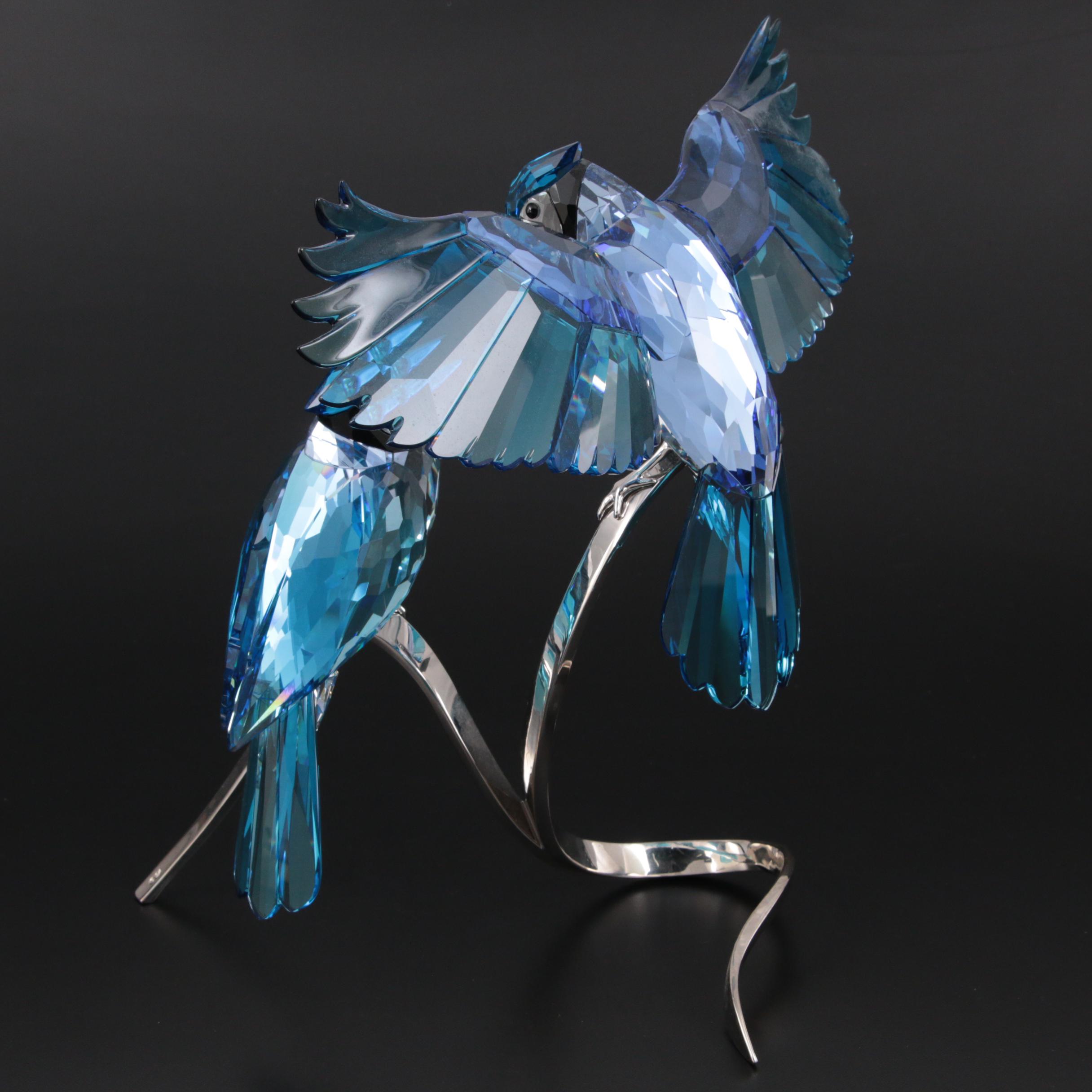 Swarovski Crystal "Blue Jays" Paradise Collection Figurine