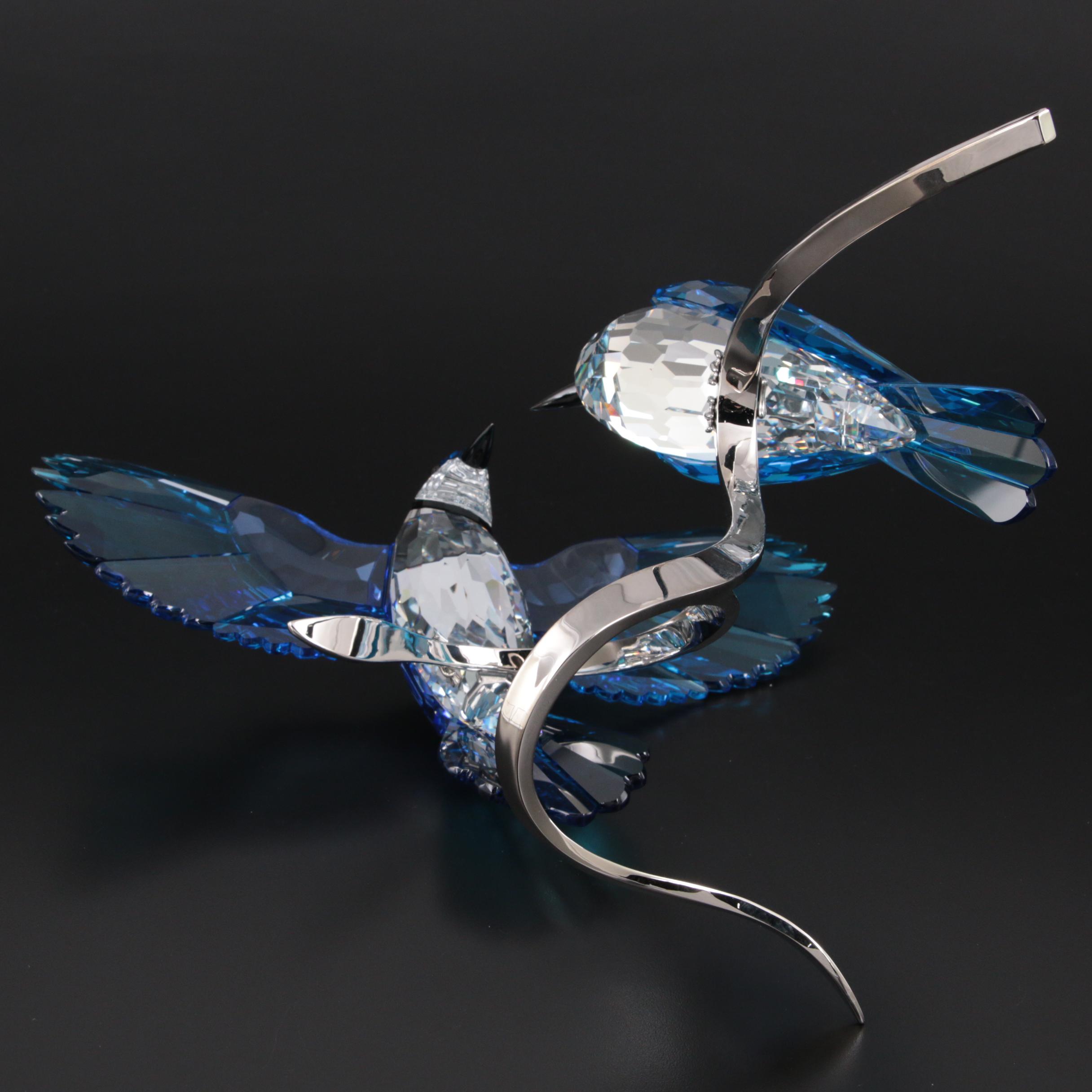 Swarovski Crystal "Blue Jays" Paradise Collection Figurine