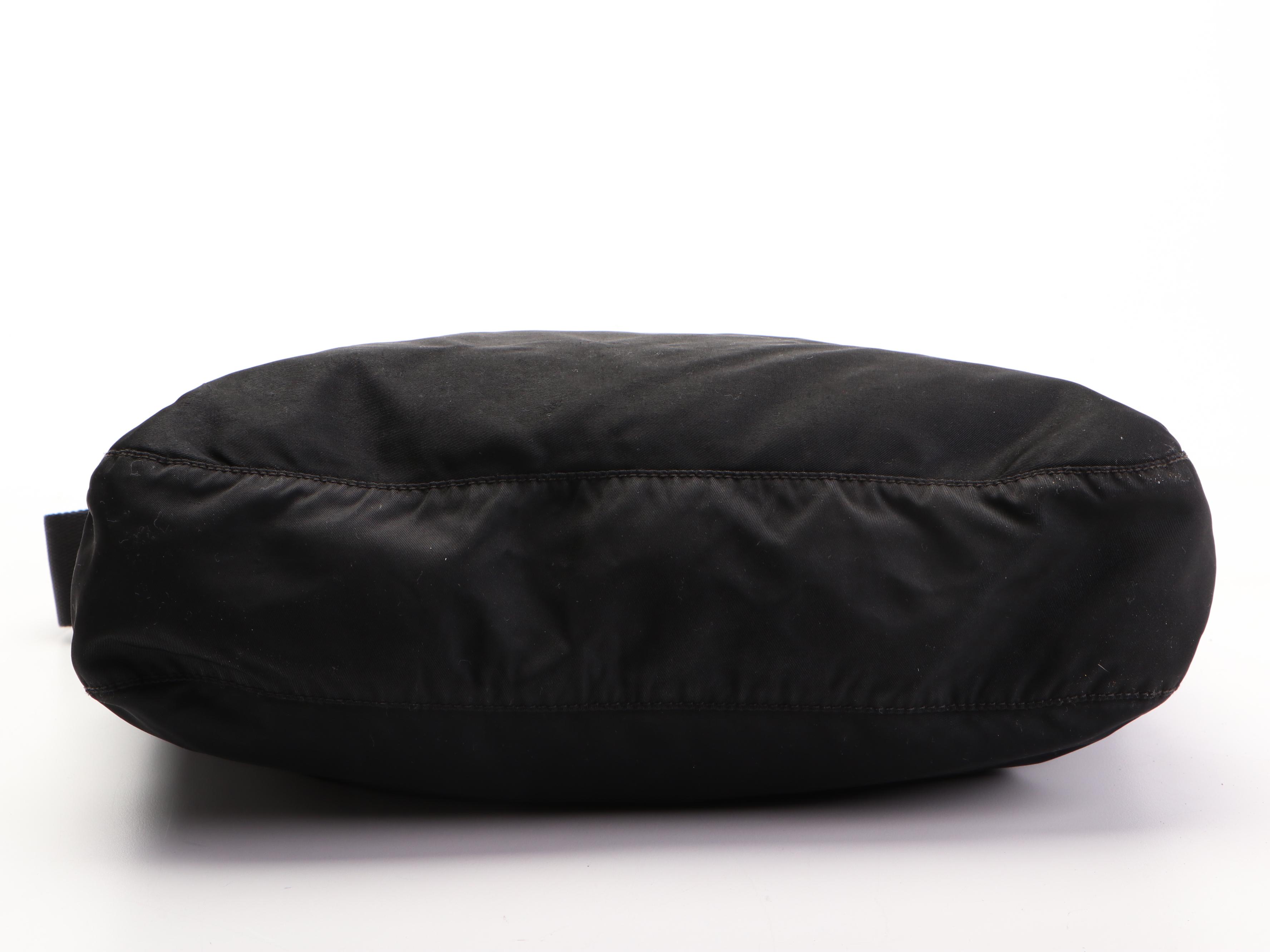 Prada Tessuto Messenger Bag in Black Nylon