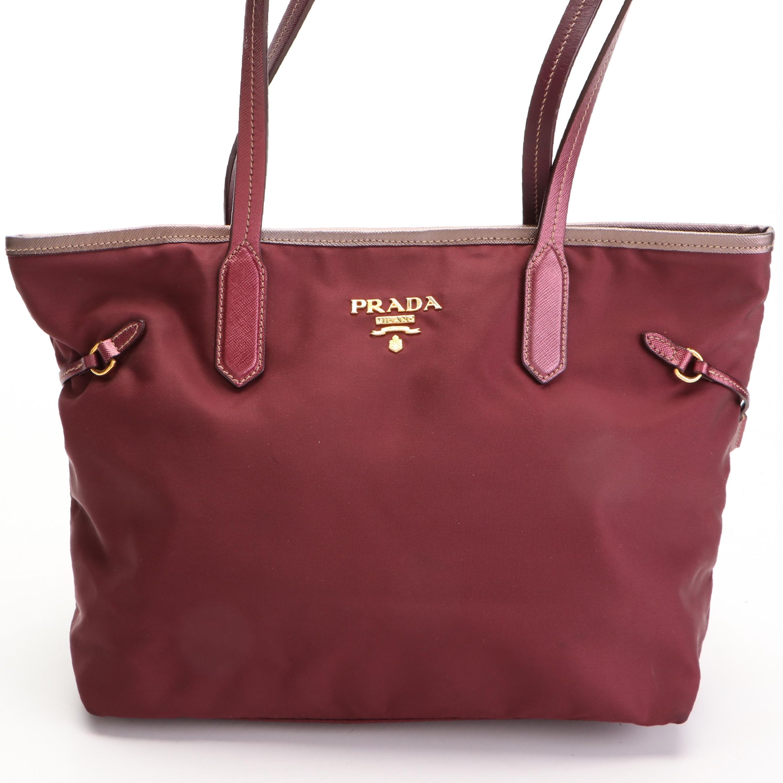 Prada Tote Bag in Tessuto Nylon with Saffiano Leather Trim