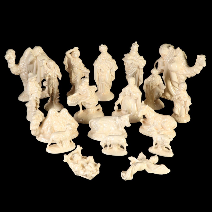 Ceramic Nativity Scene Figurine Set