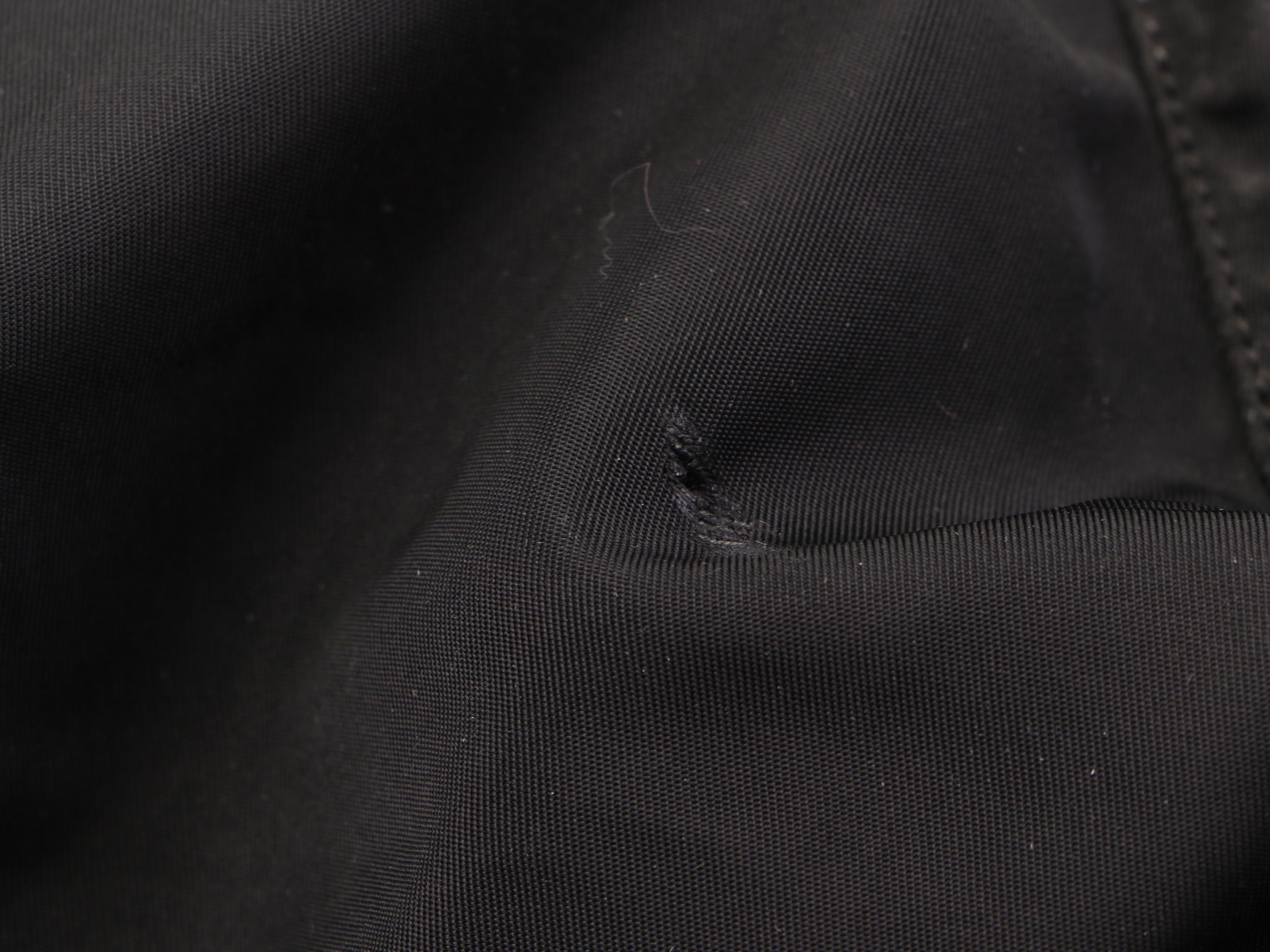 Prada Small Messenger Flap Bag in Black Tessuto Nylon with Glace Leather Trim