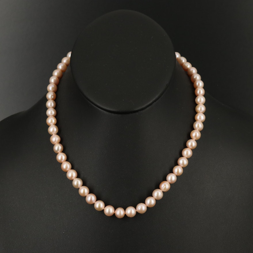 Pearl Necklace with 14K Clasp