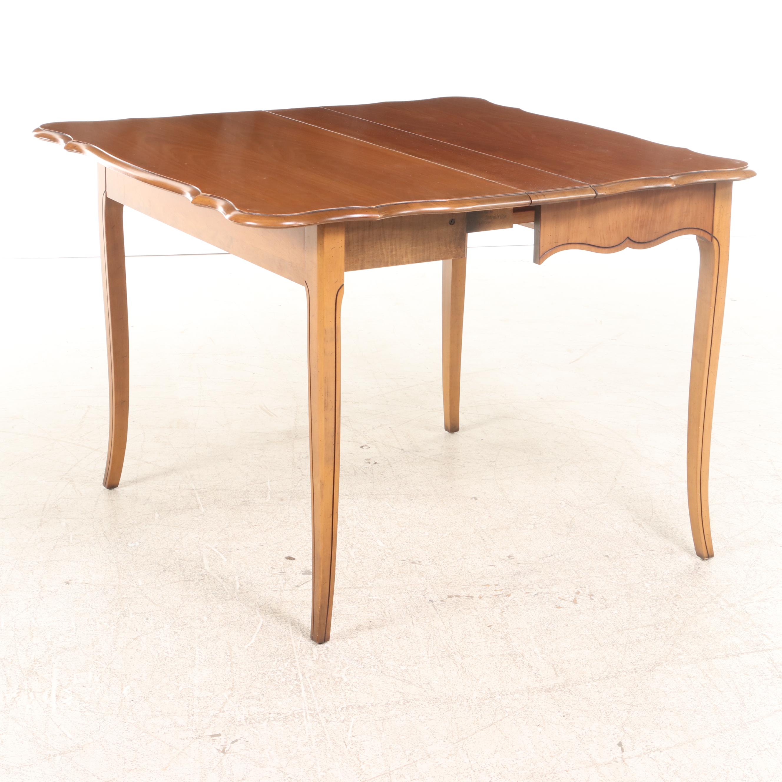 Extensole Corp. French Provincial Style Cherrywood Extending Games/Dining Table