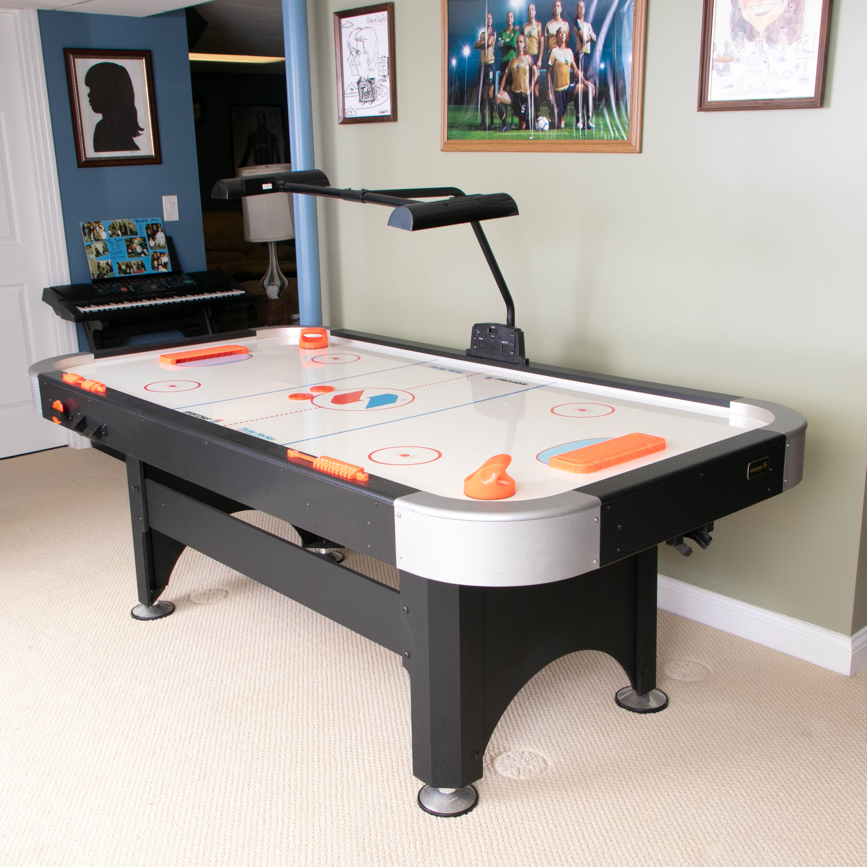 Sportcraft 7' Air Hockey Table with Electronic Scorer in Original Packaging