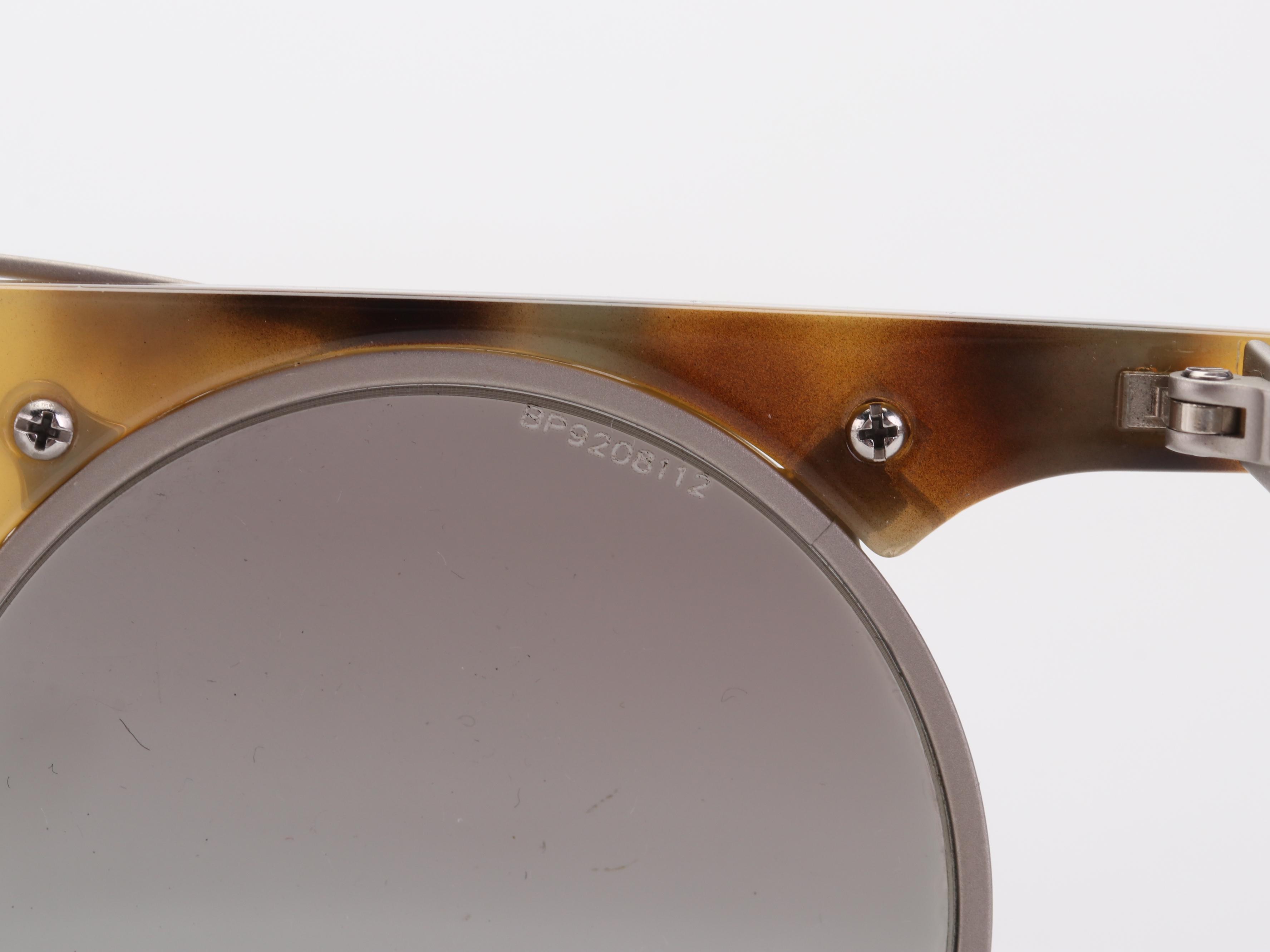 Prada SPR 72O Round Havana Browline Sunglasses with Case