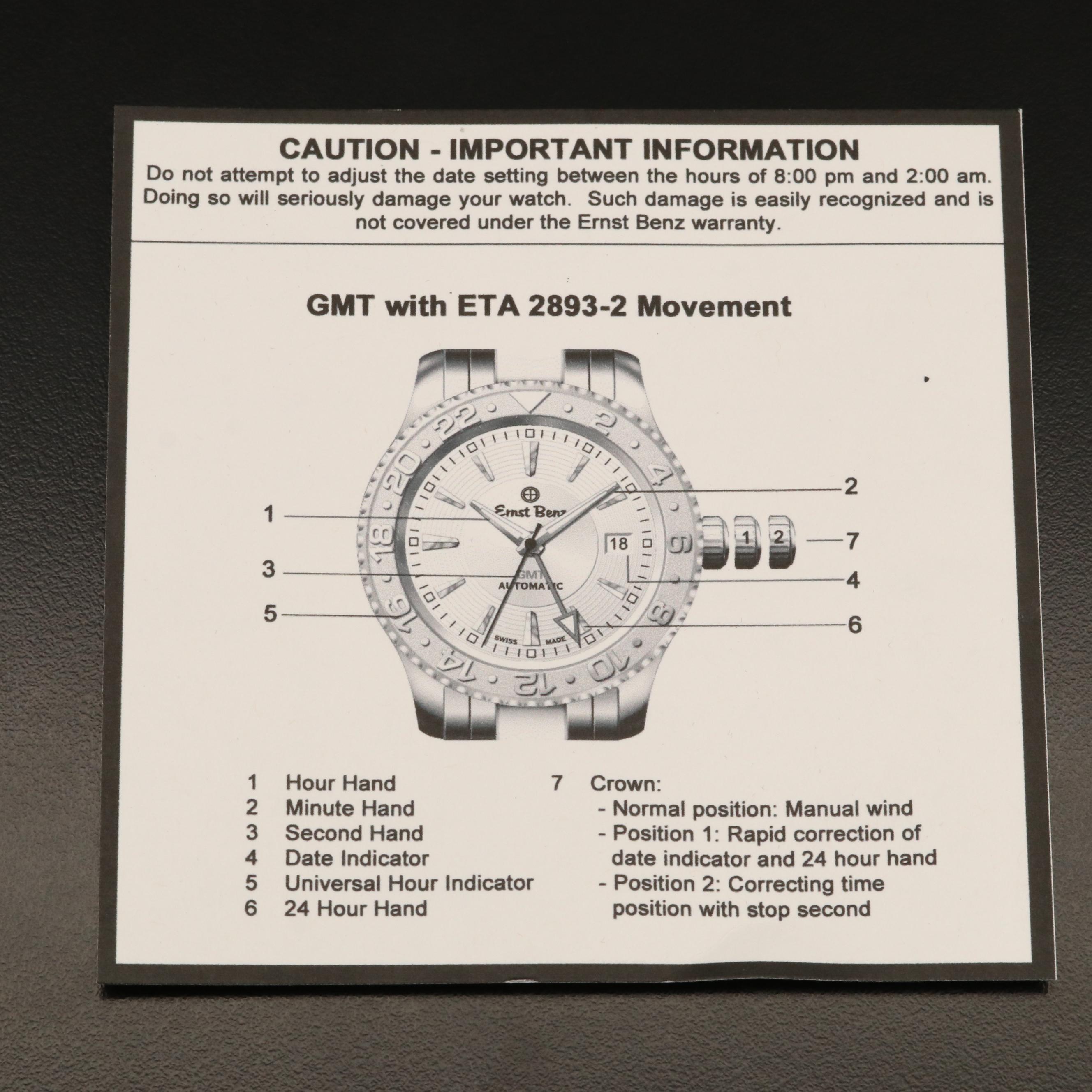 Ernst Benz First Flight Centennial Chronosport Watch