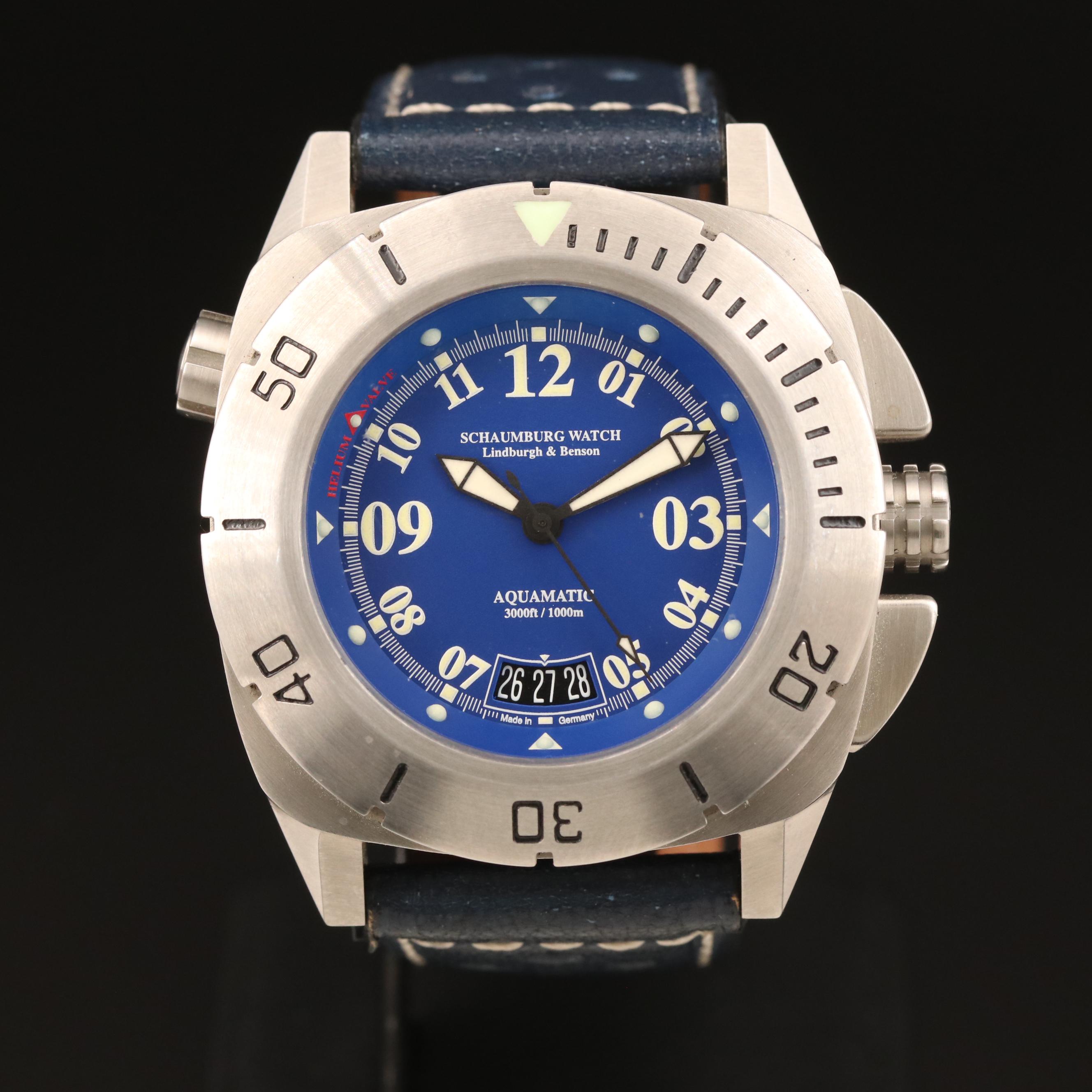 Schaumburg Watch Lindberg & Benson Aquamatic  Stainless Steel Watch