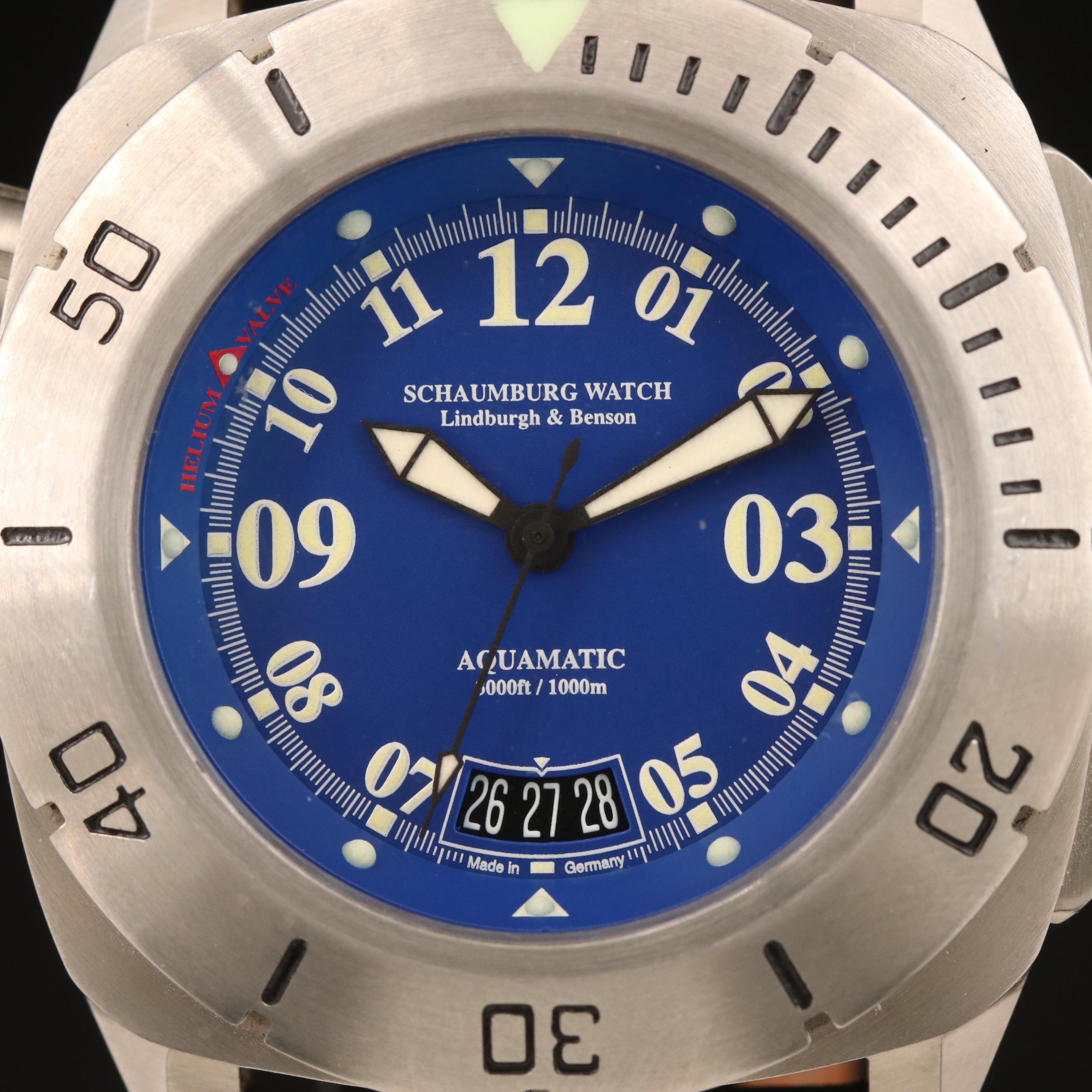 Schaumburg Watch Lindberg & Benson Aquamatic  Stainless Steel Watch