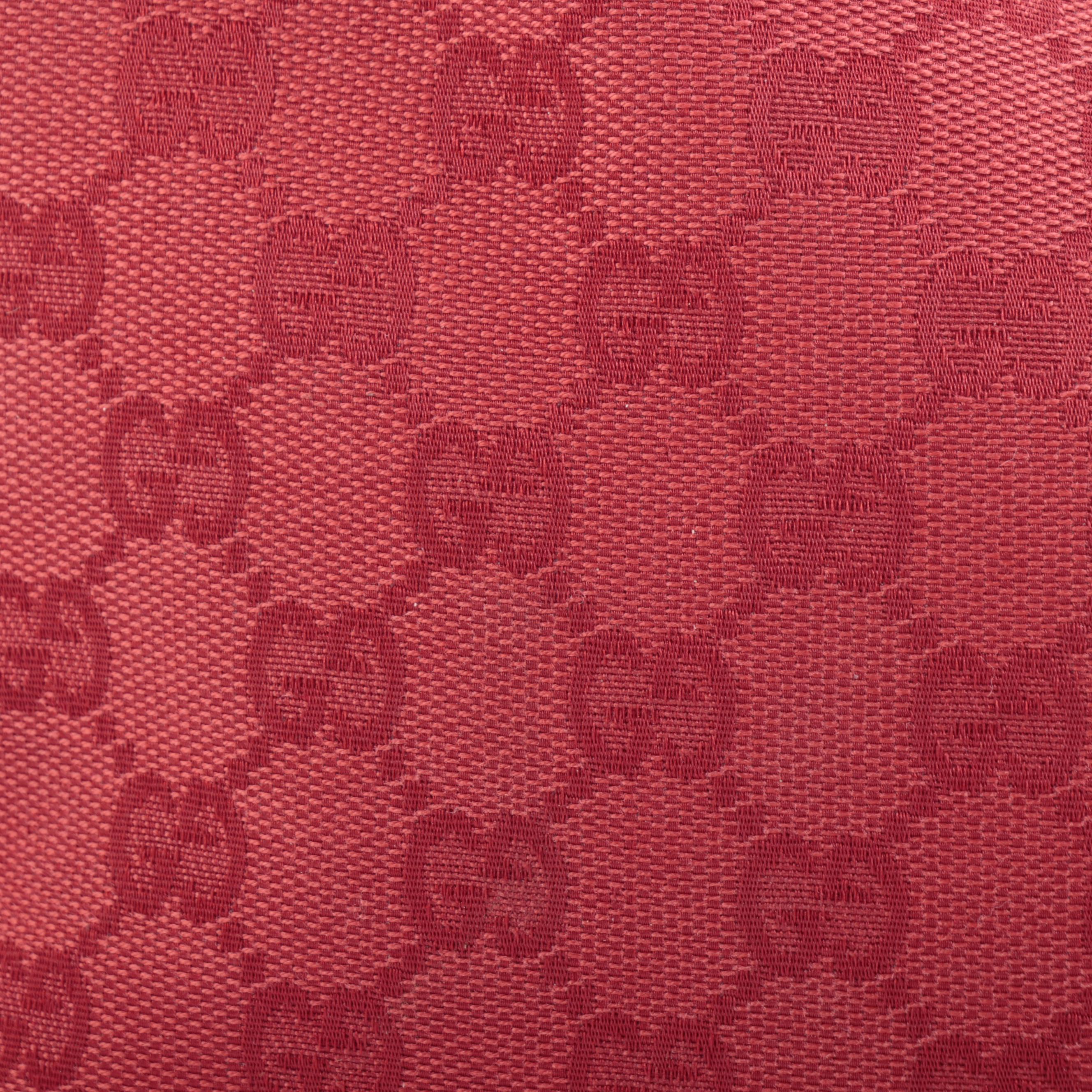 Gucci Hobo Shoulder Bag in Red GG Canvas and Red Patent Leather