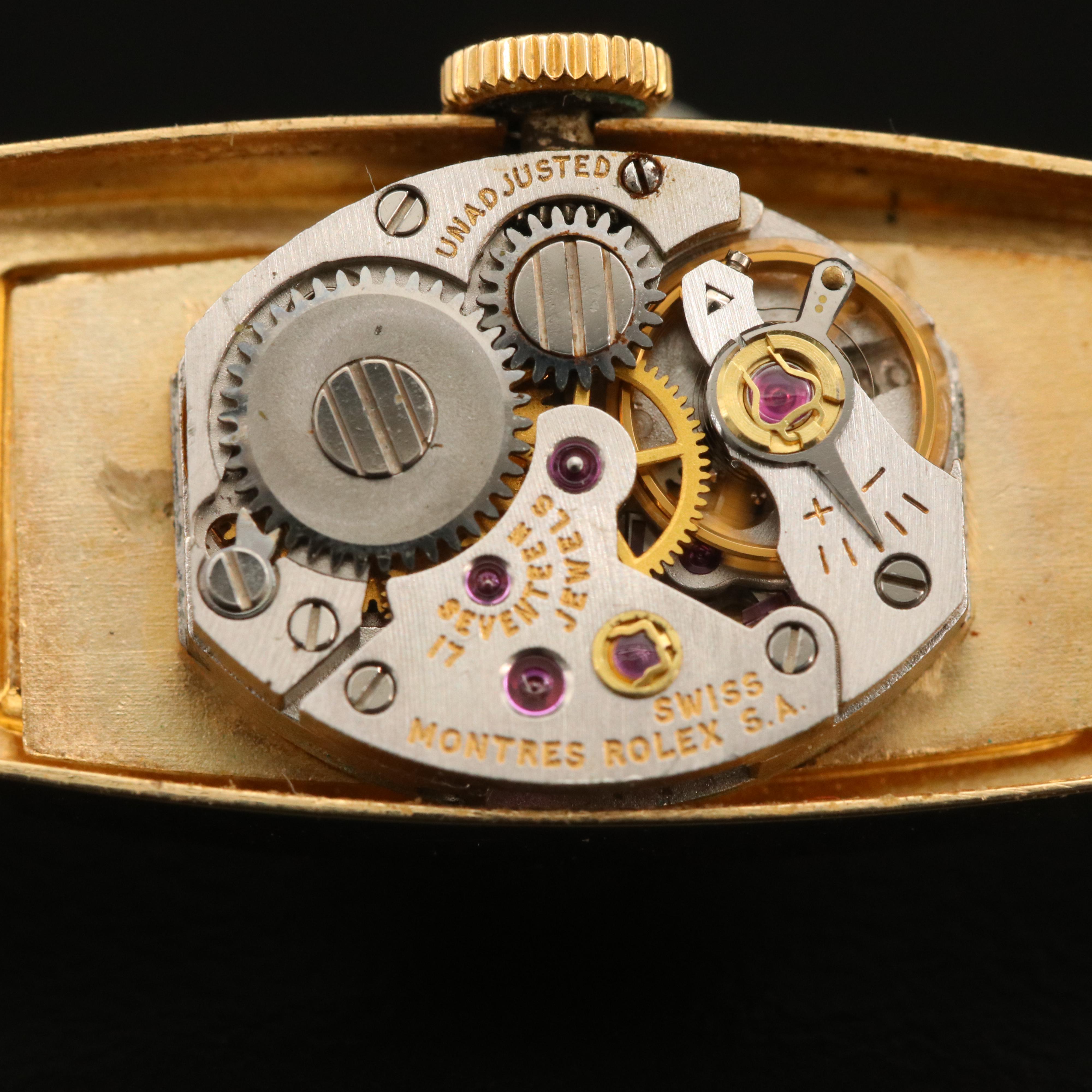 Vintage Rolex 14K Gold Stem Wind Watch