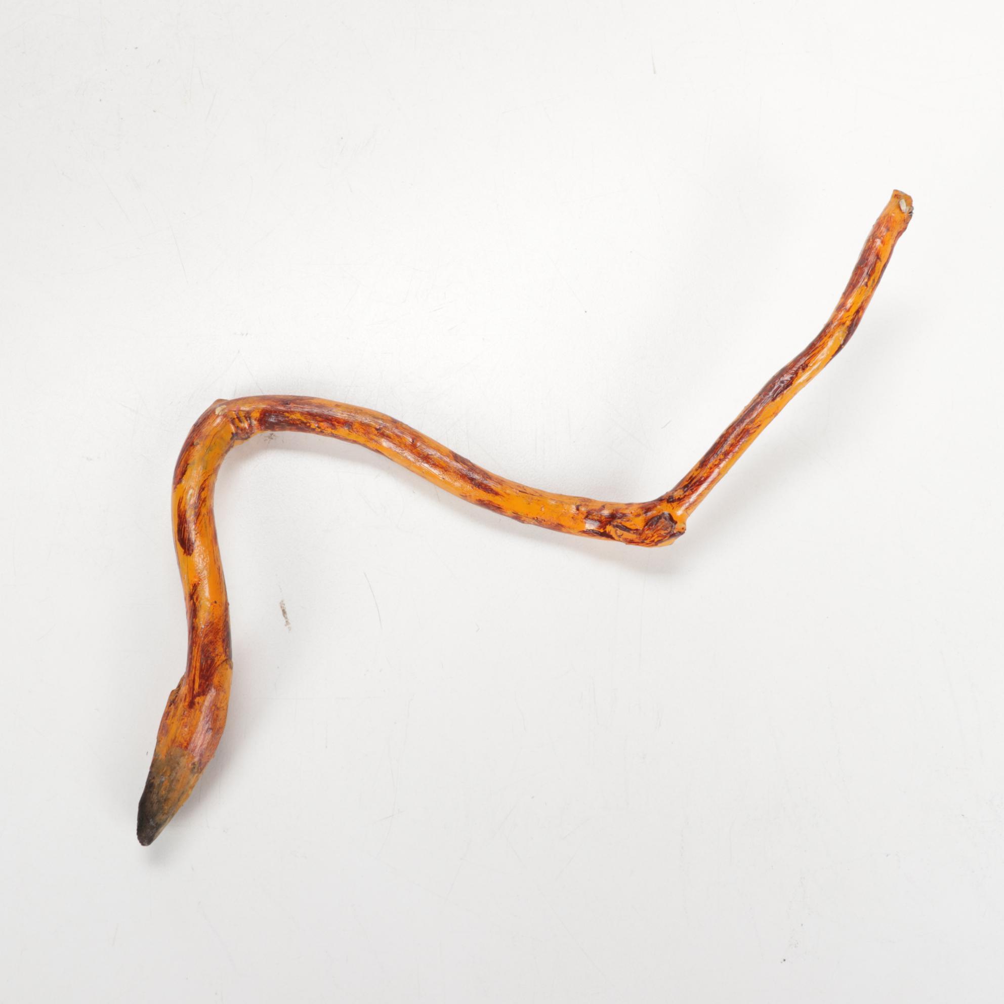 Hand-Carved and Painted Folk Art Tiger Sculpture