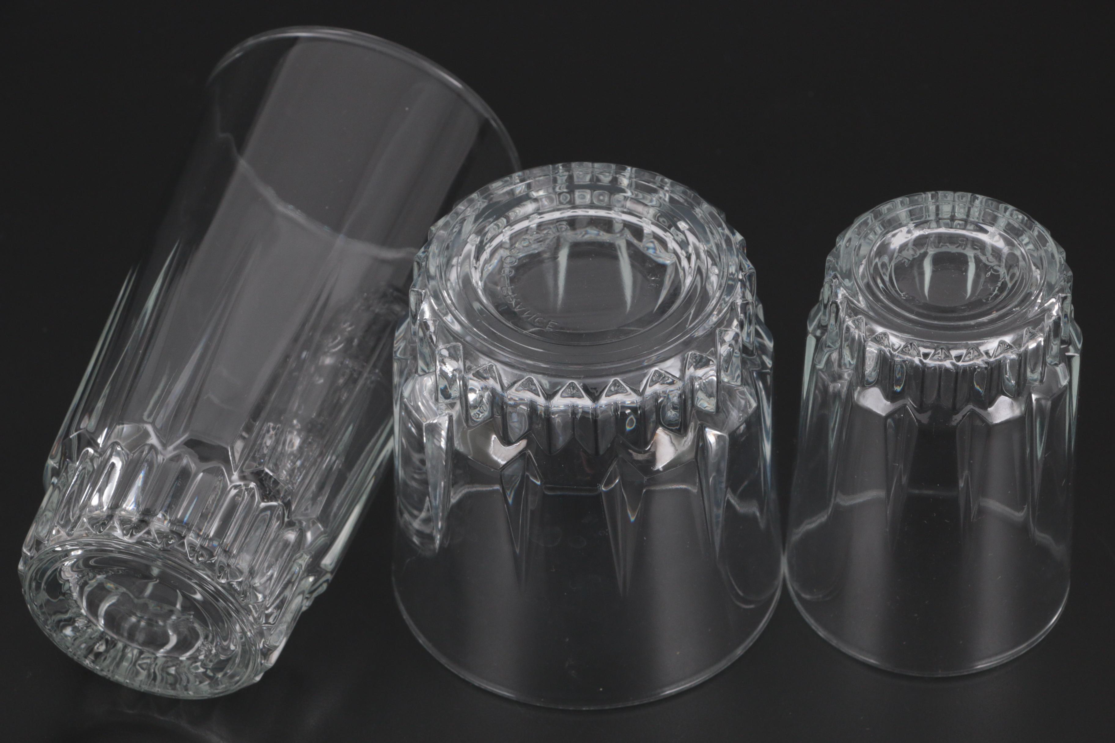 Arcoroc "Lancer" Crystal Stemware with Cocktail and Drinking Glasses