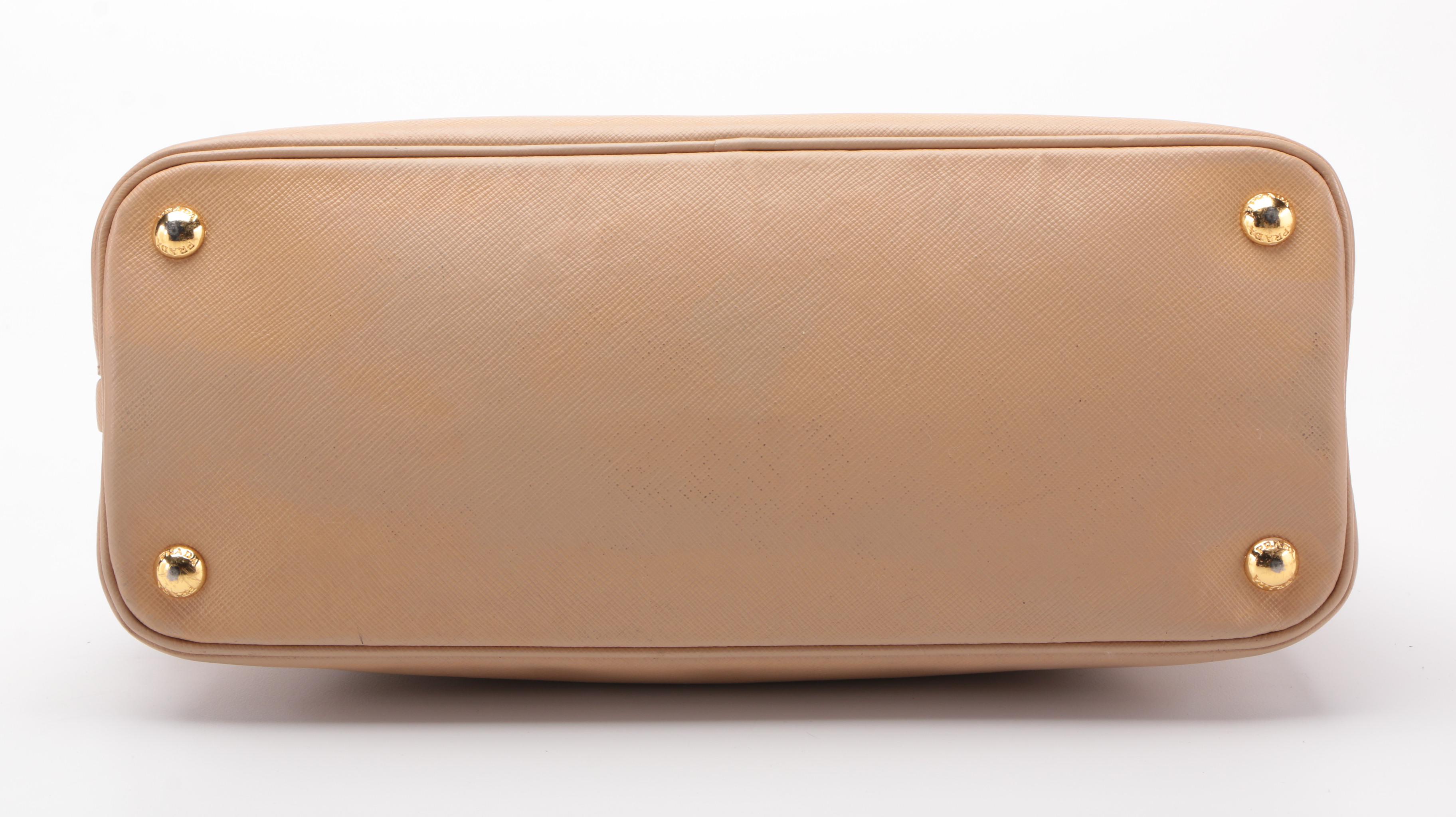 Prada Beige Saffiano Leather Handbag