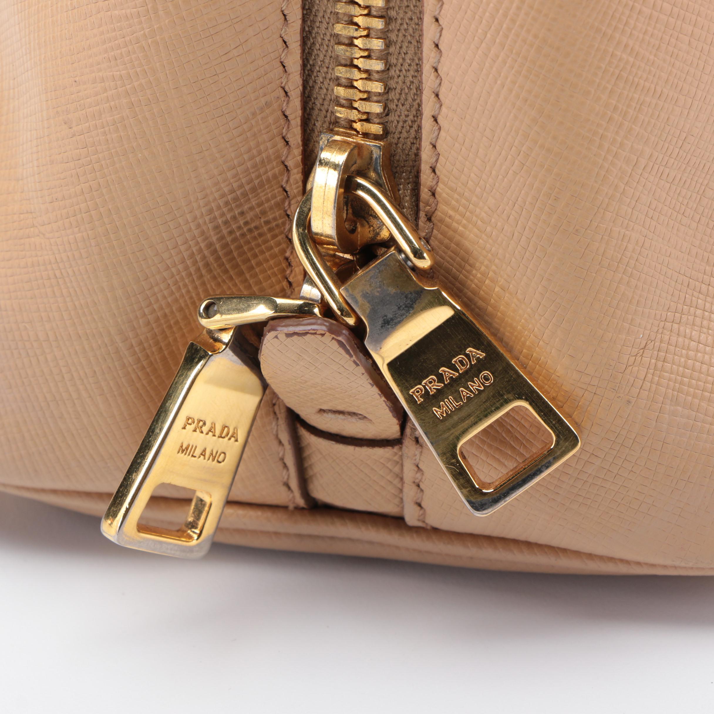 Prada Beige Saffiano Leather Handbag