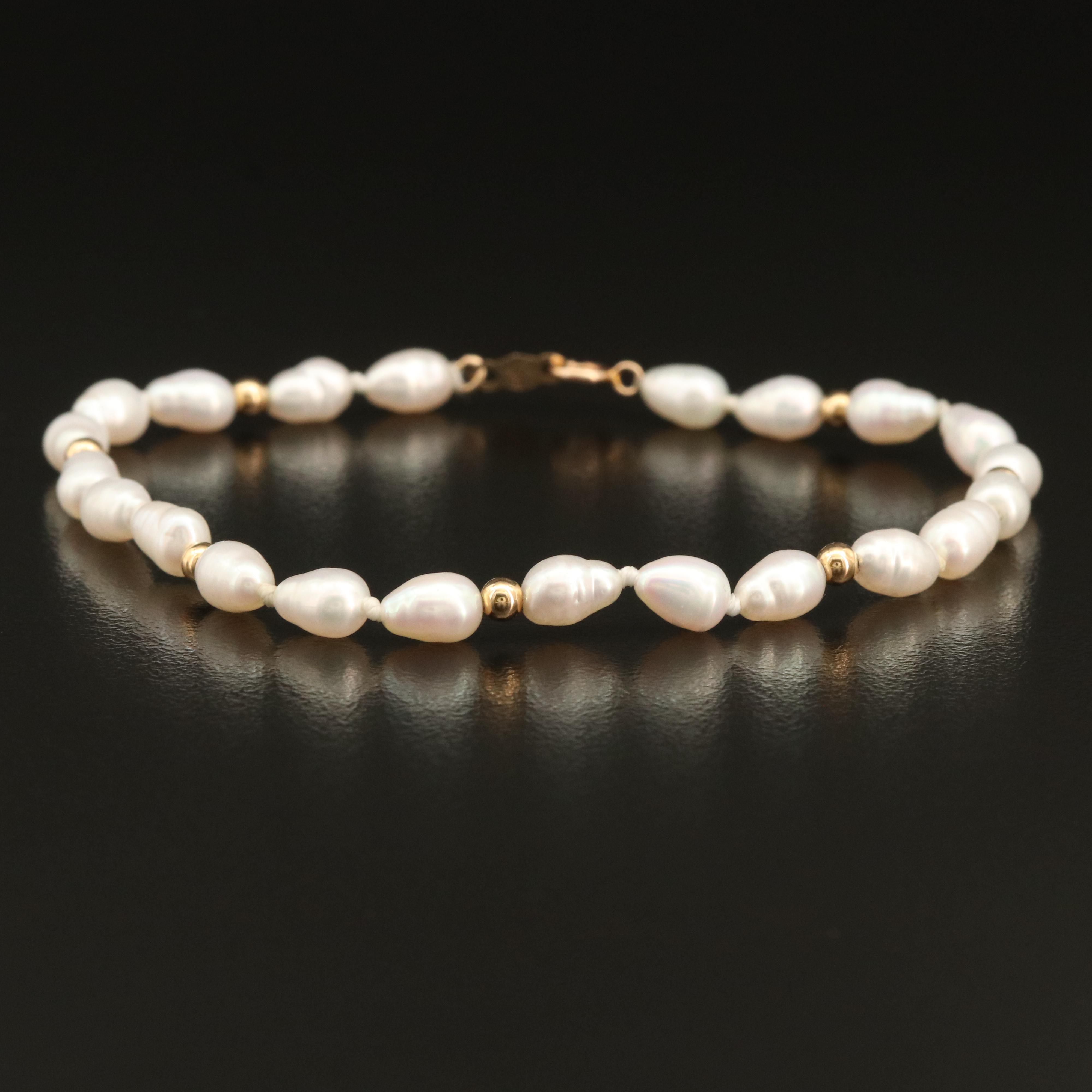 14K Pearl Bracelet