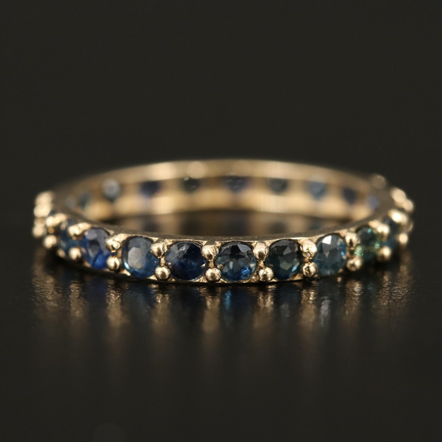 14K Sapphire Eternity Band