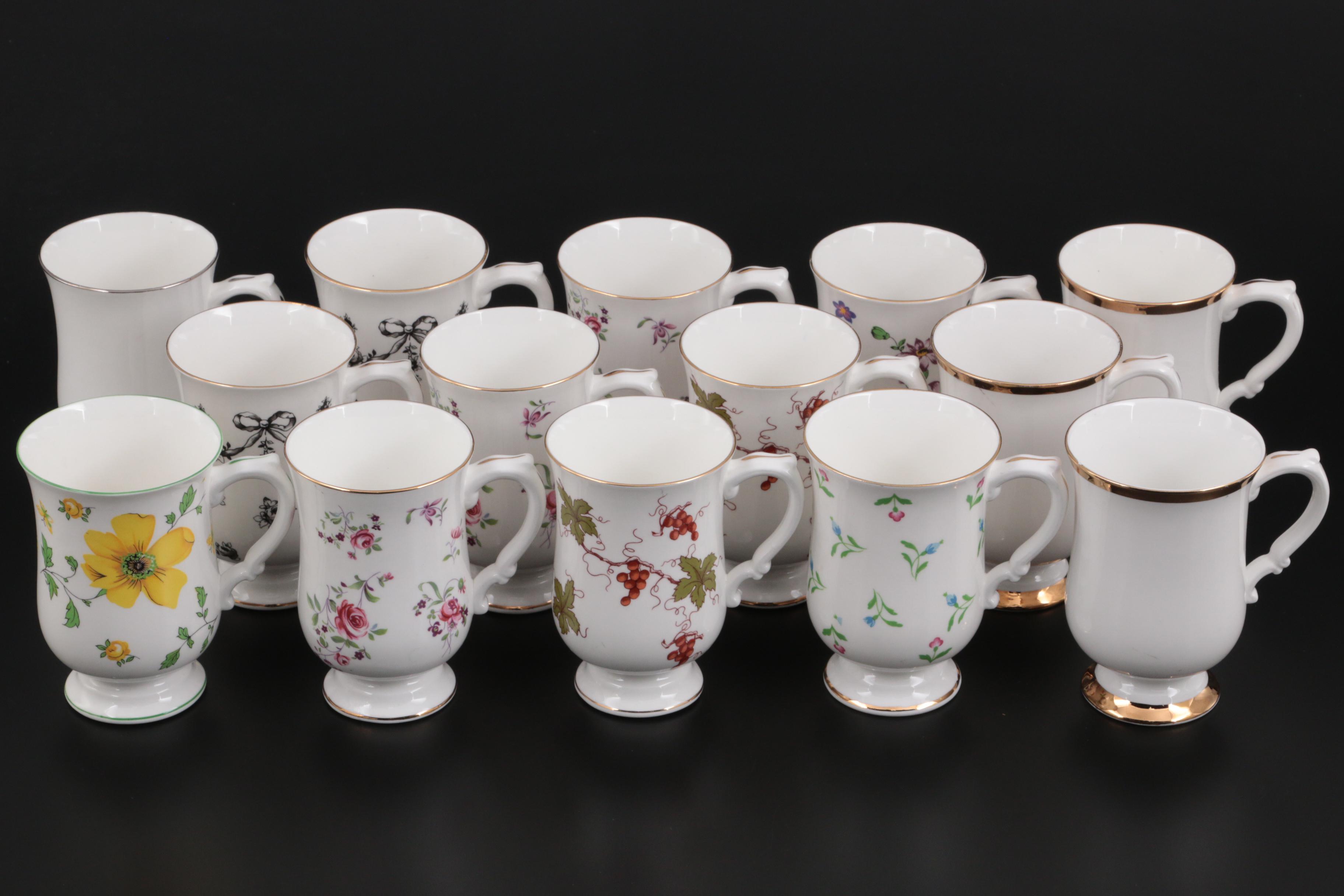 Royal Victoria Floral and Gilt Decorated Bone China Dinnerware