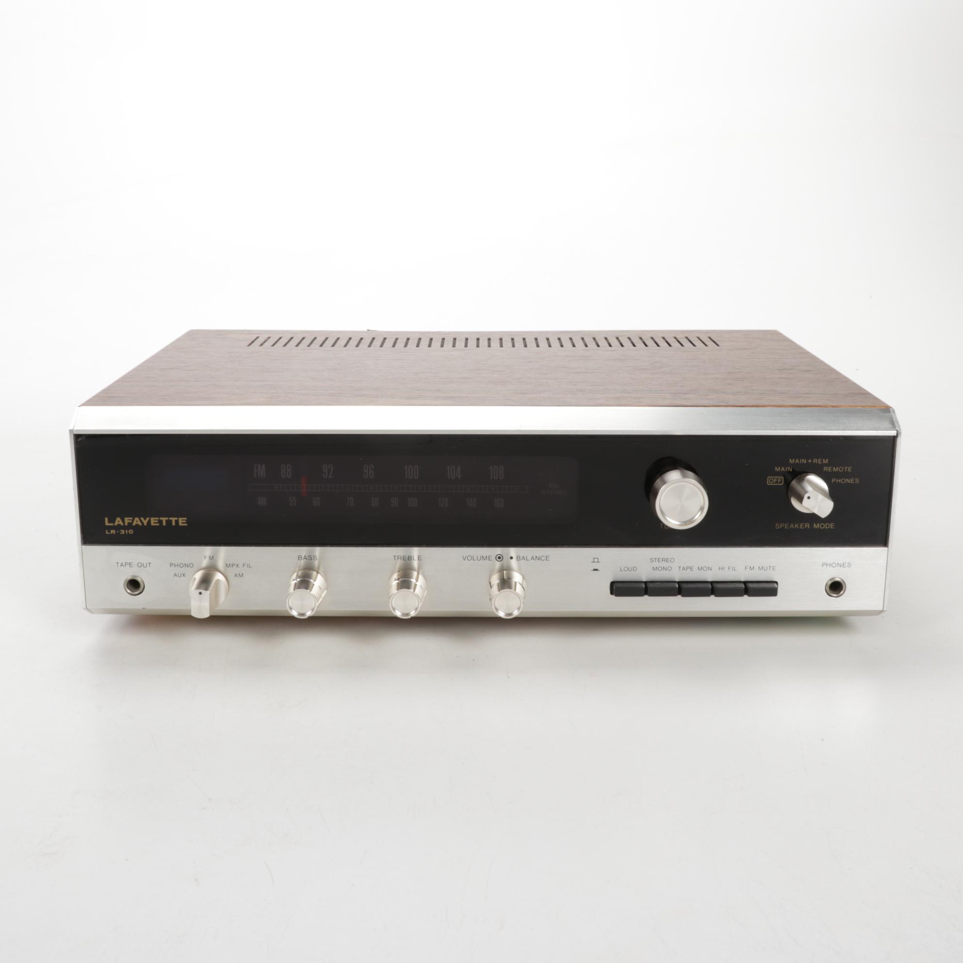 Lafayette LR-310 AM/FM Receiver and Pioneer Equalizer