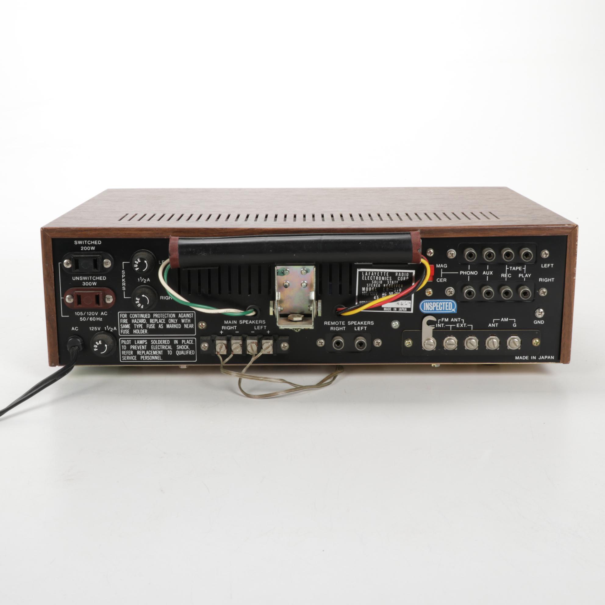 Lafayette LR-310 AM/FM Receiver and Pioneer Equalizer