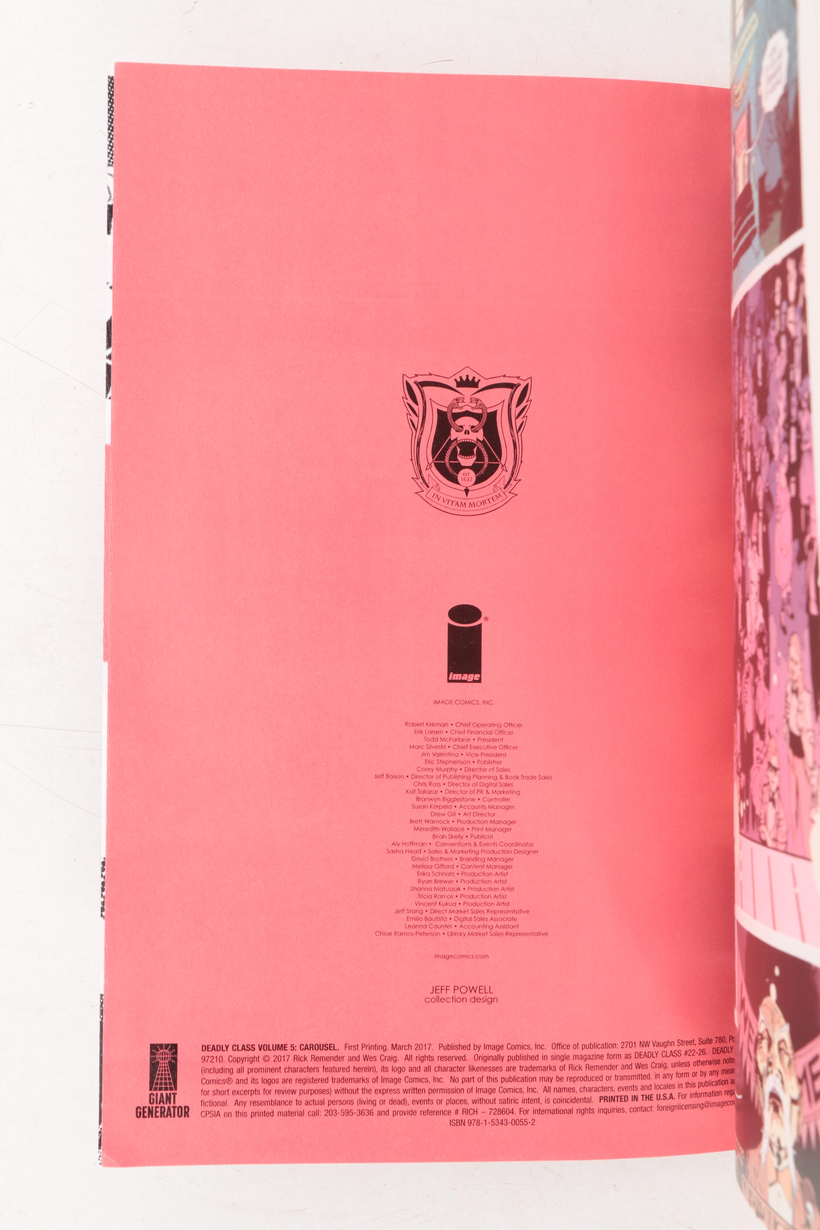 Modern Age "Shutter" and "Deadly Class" Graphic Novels, 2015–2017