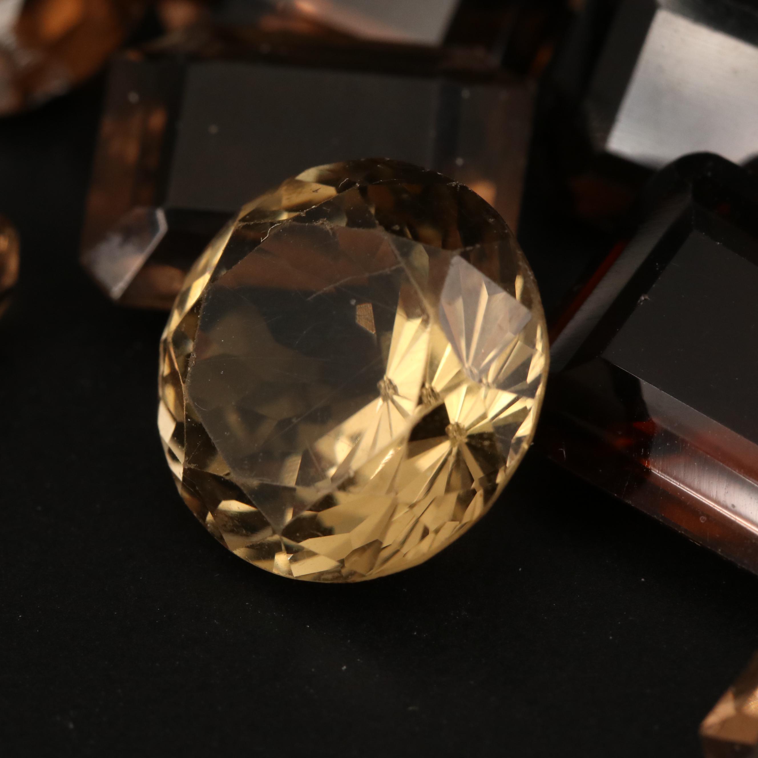 Loose 420.68 CTW Mixed Faceted Smoky Quartz