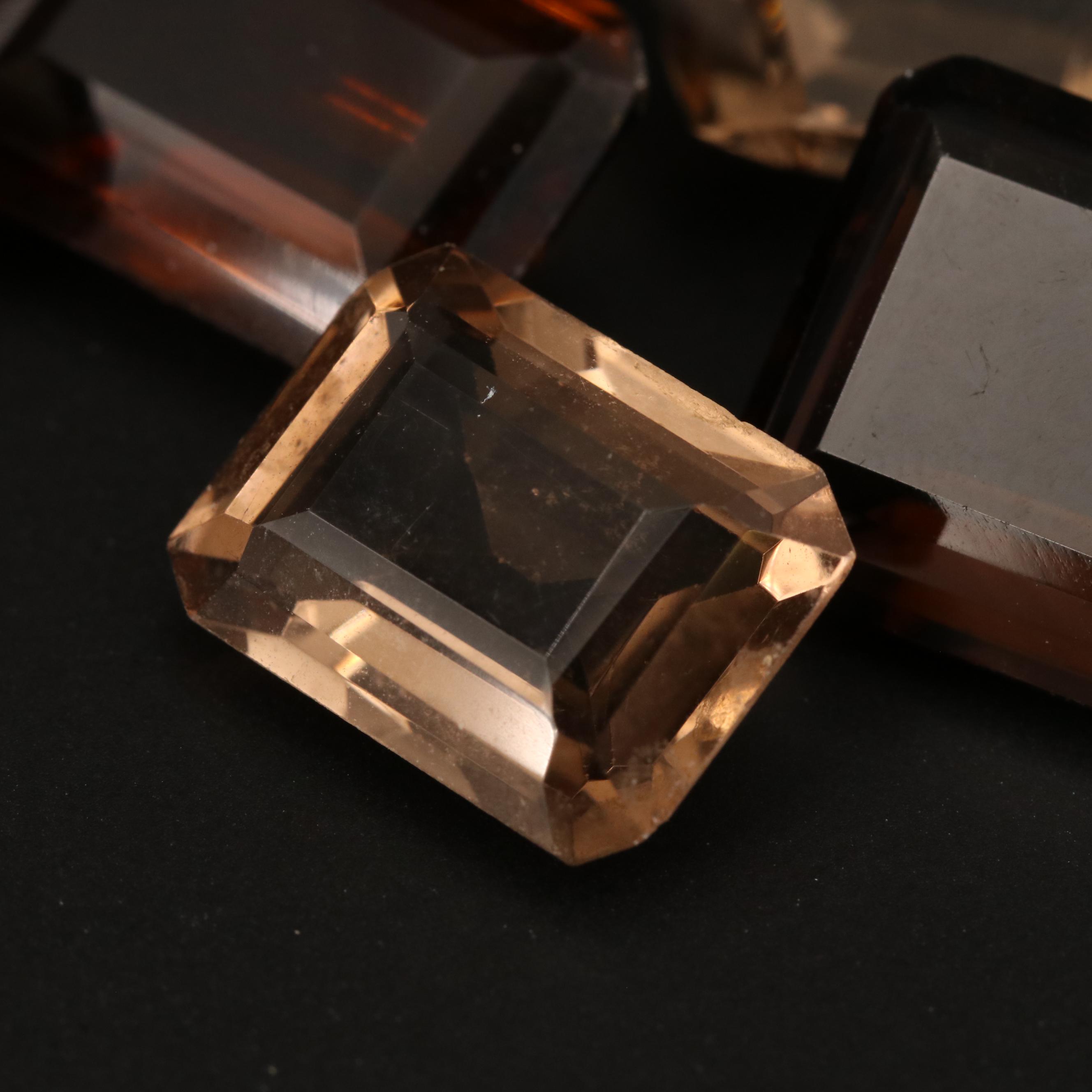 Loose 420.68 CTW Mixed Faceted Smoky Quartz