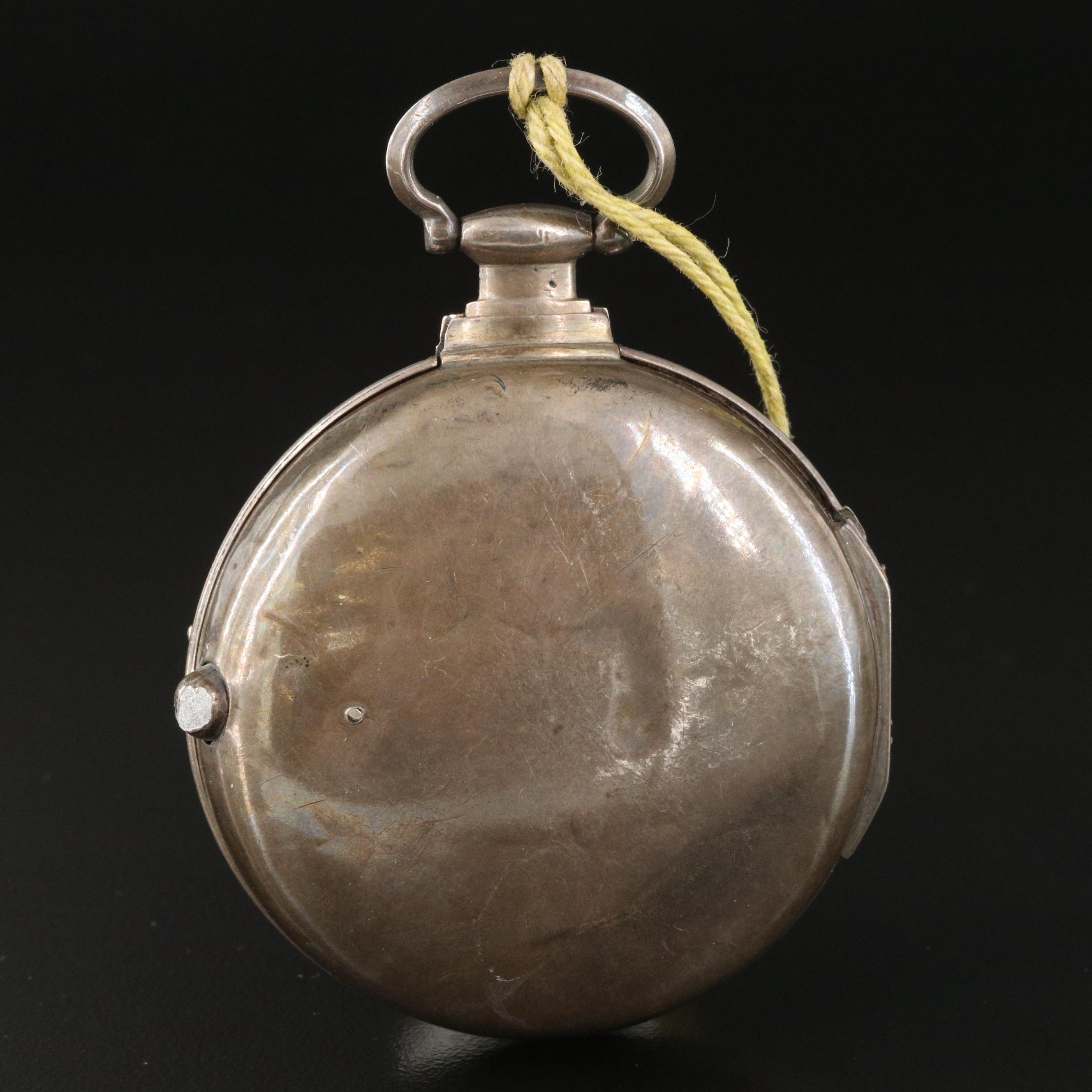 D.D. Neveren London Double Case .830 Silver Pocket Watch