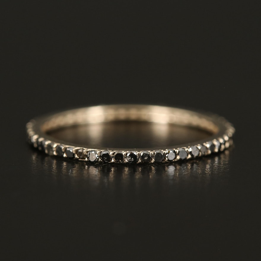 14K 0.45 CTW Fancy Black Diamond Eternity Band