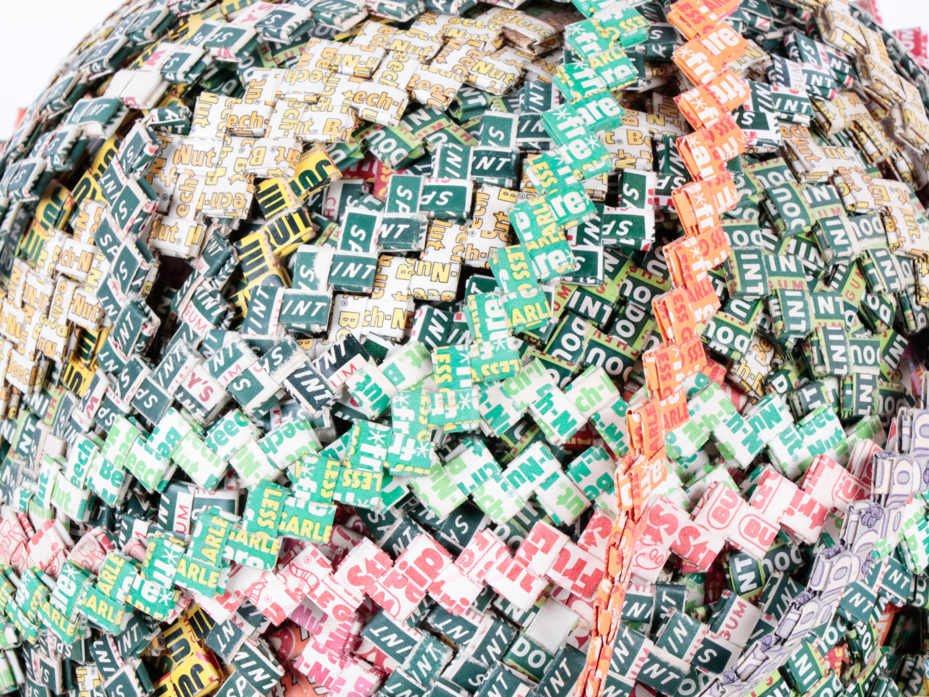 Folk Art Chewing Gum Wrapper Chain, Mid-Late 20th Century