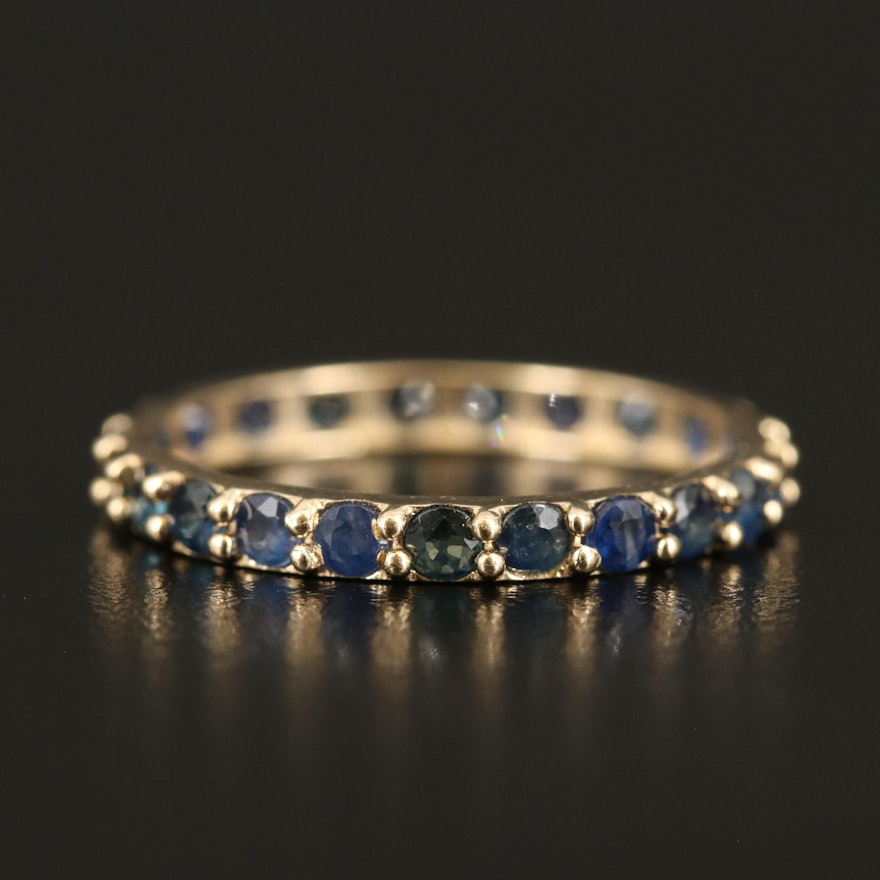 14K Stackable Sapphire Eternity Band