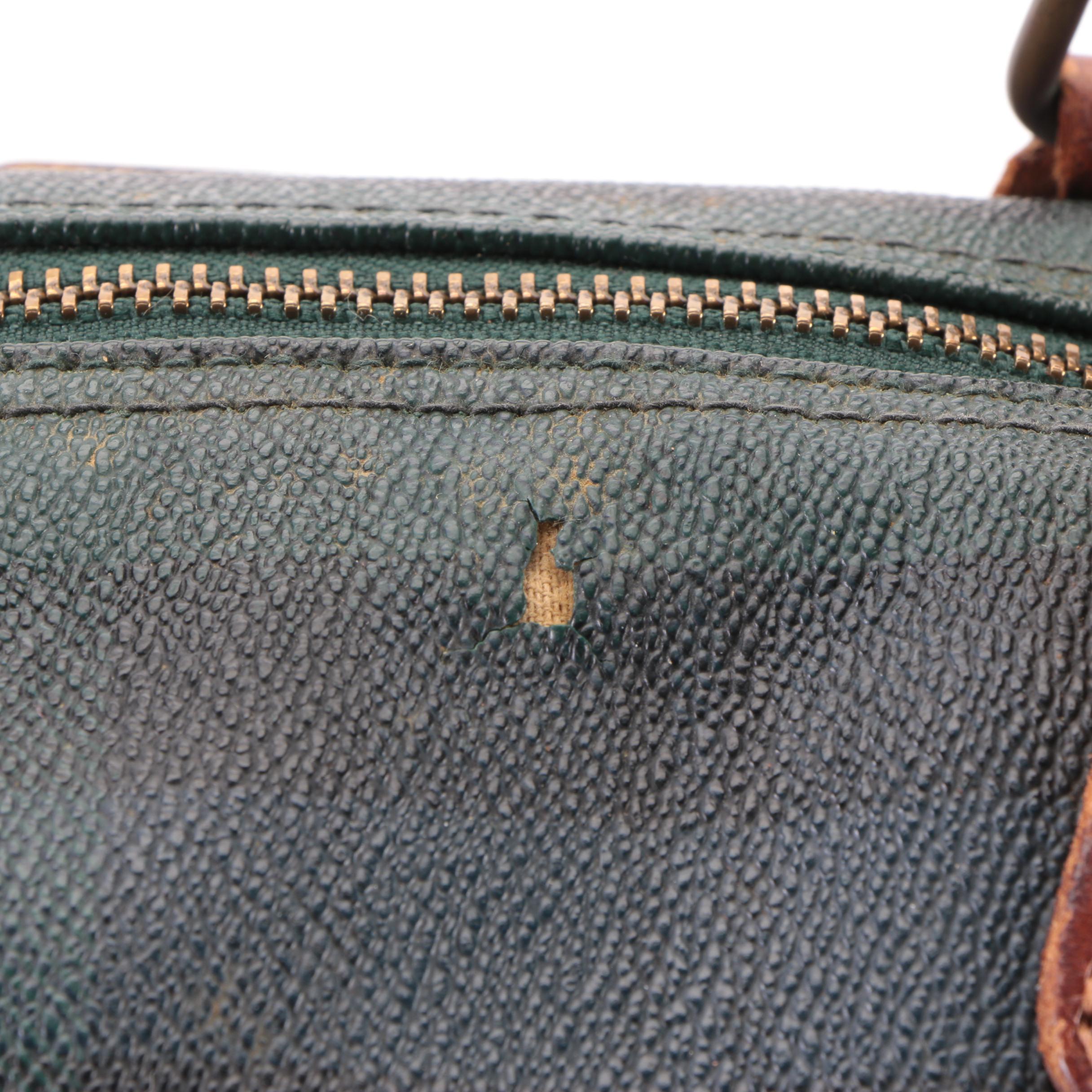 Polo Ralph Lauren Boston Bag in Blackwatch Plaid Coated Canvas with Leather Trim