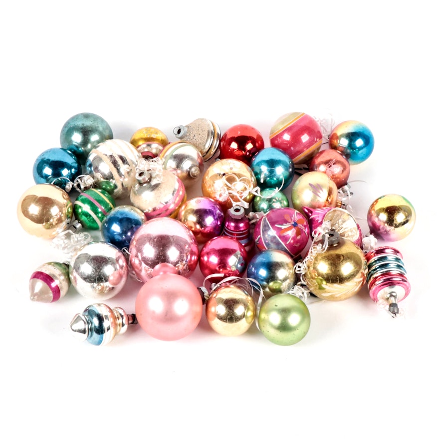 Vintage Shiny Brite and other Glass Ornaments