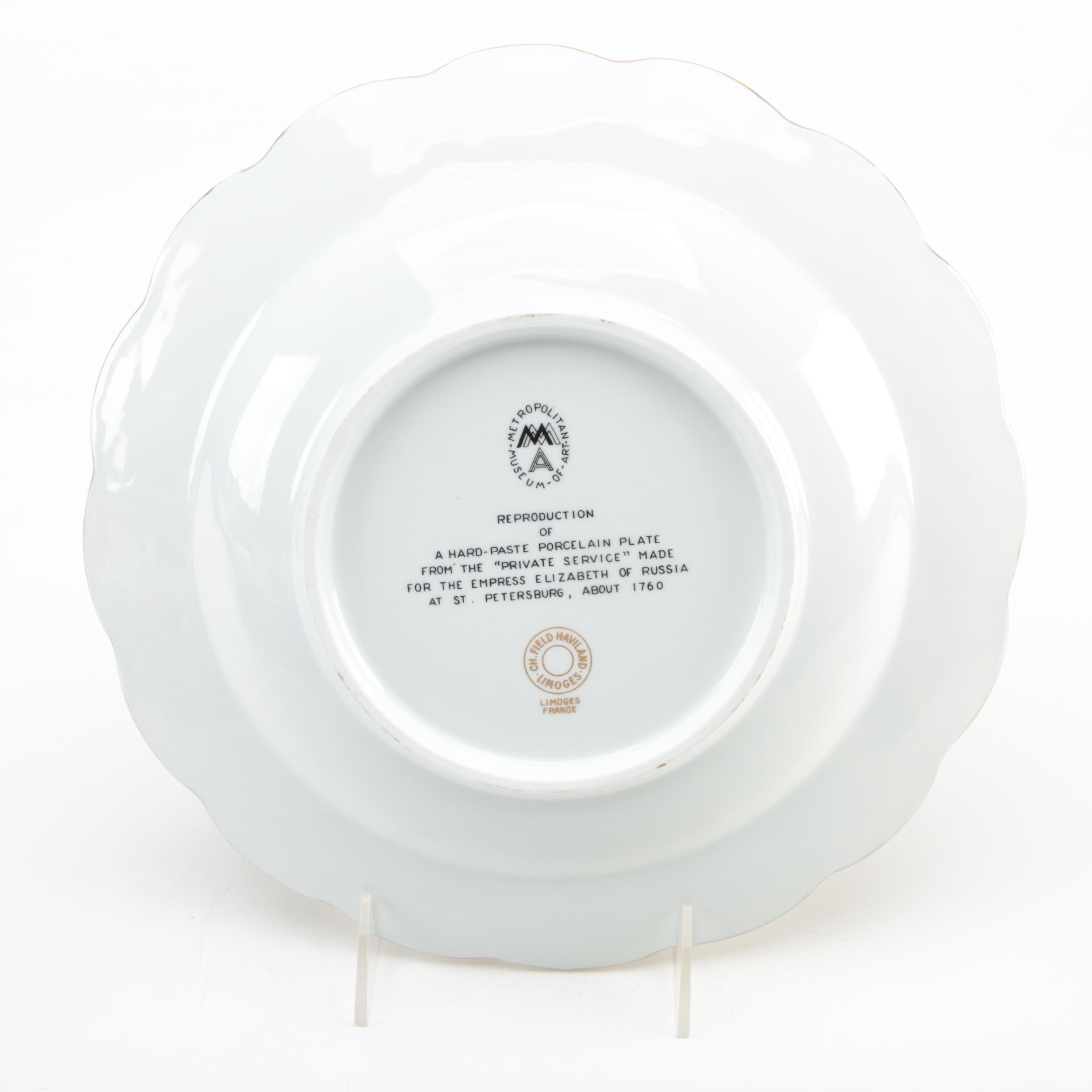 Haviland Limoges for MMA Reproduction Russian Empress Porcelain Plates