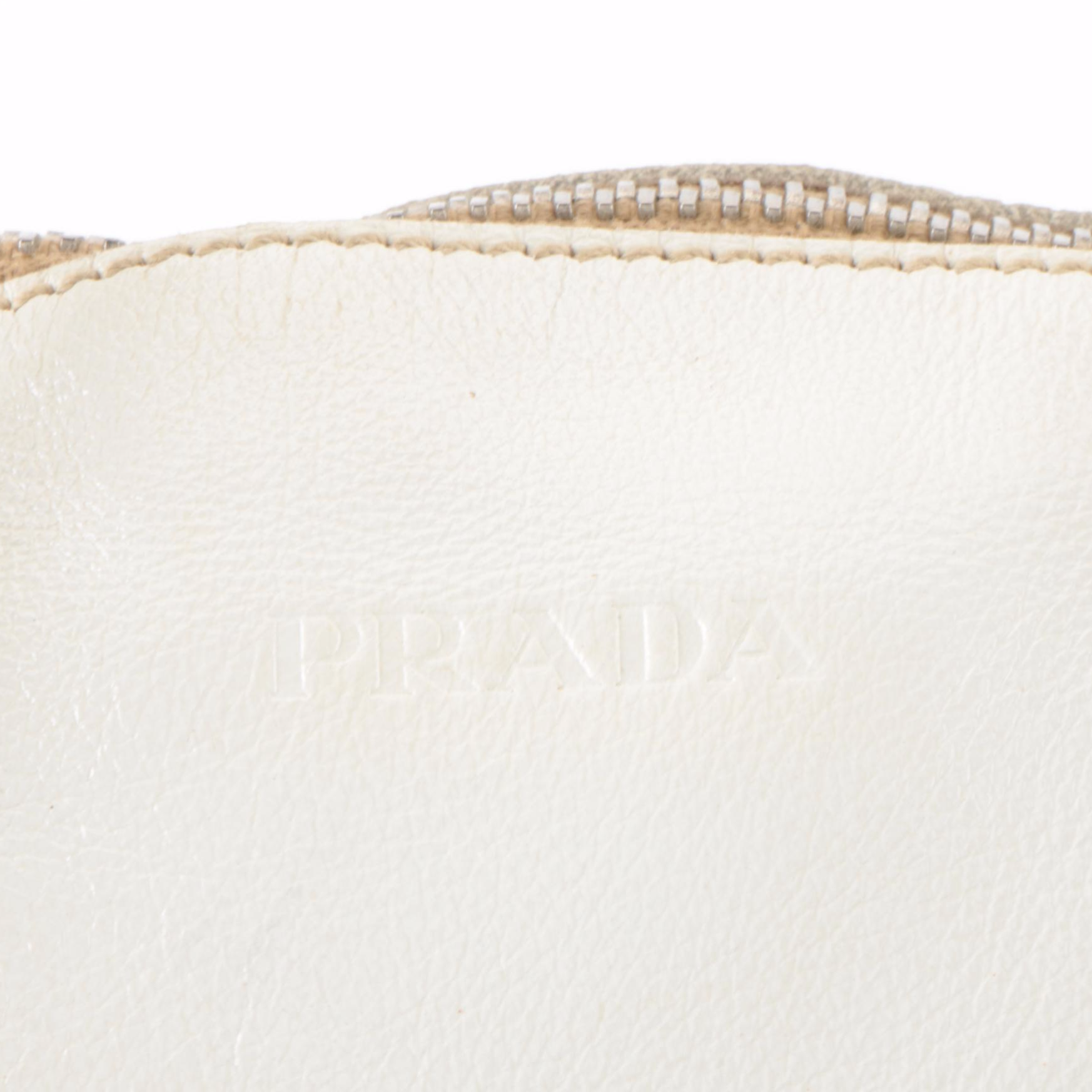 Prada Shoulder Satchel in White Vitello Daino Leather