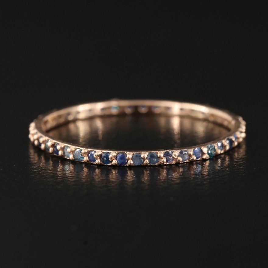 14K Sapphire Eternity Band