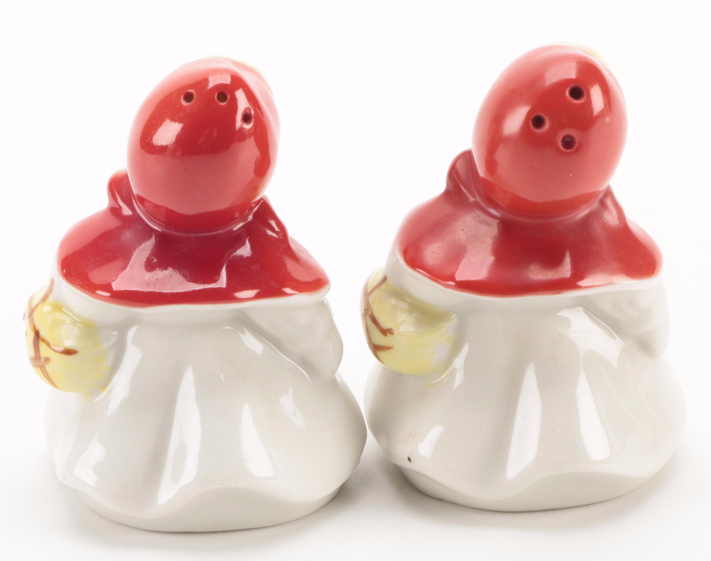 Hull Pottery "Little Red Riding Hood" Creamer and Shakers, Early to Mid 20th C.